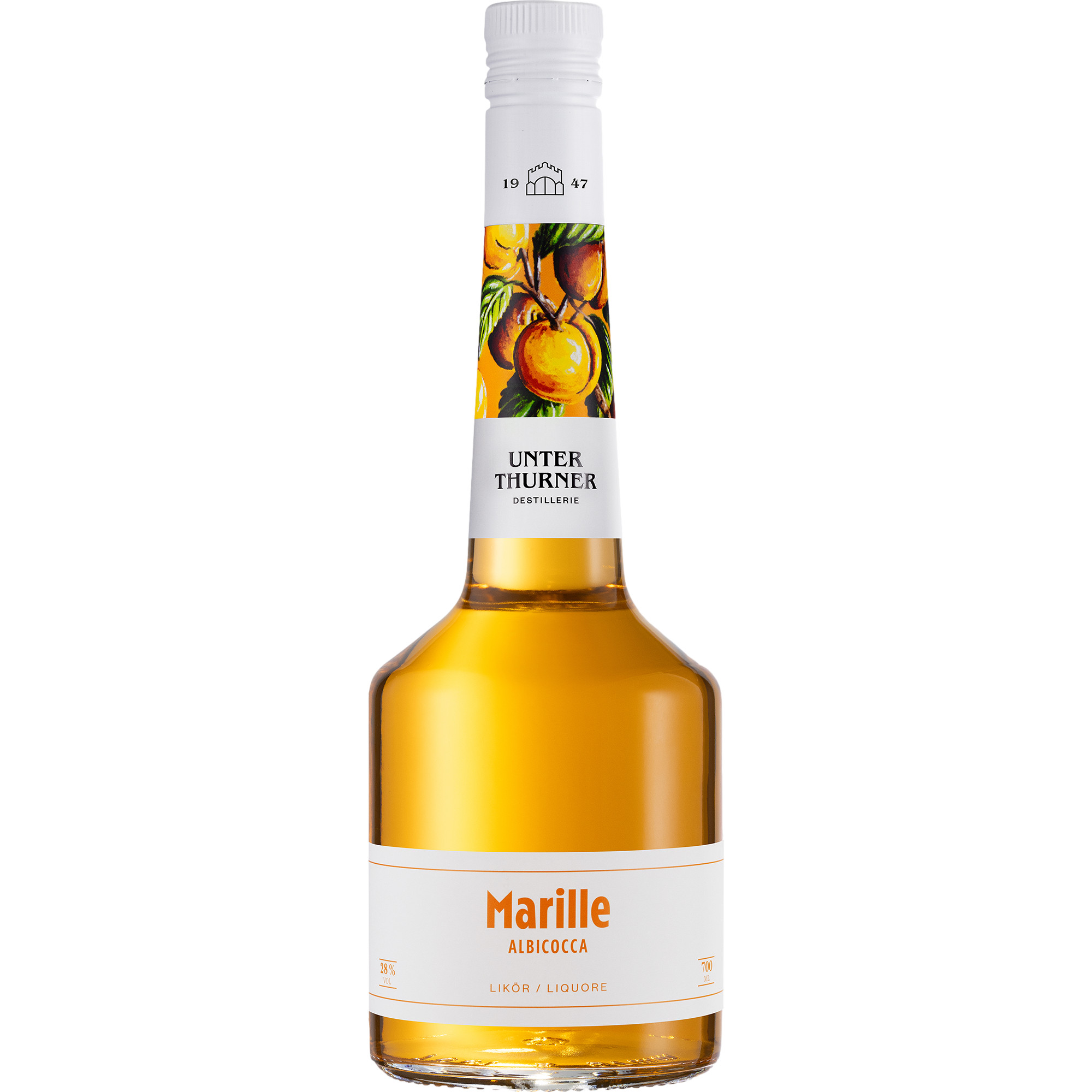 Unterthurner Marillenlikör Classic, 0,7 L, 39% Vol., Spirituosen