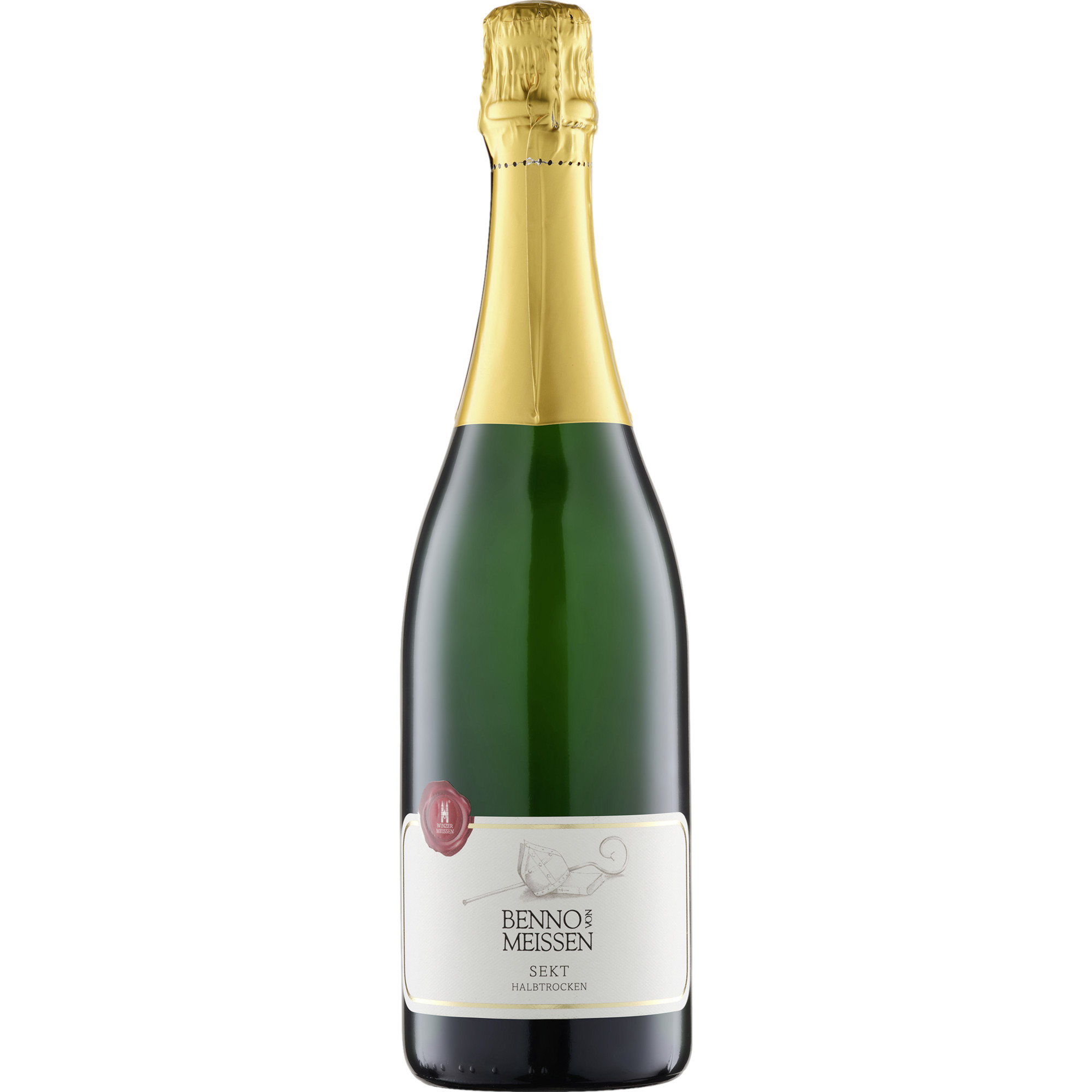 Winzergenossenschaft Meissen eG WG Meissen Benno von Meissen Sekt, Halbtrocken, Deutscher Sekt, Saale-Unstrut, Schaumwein