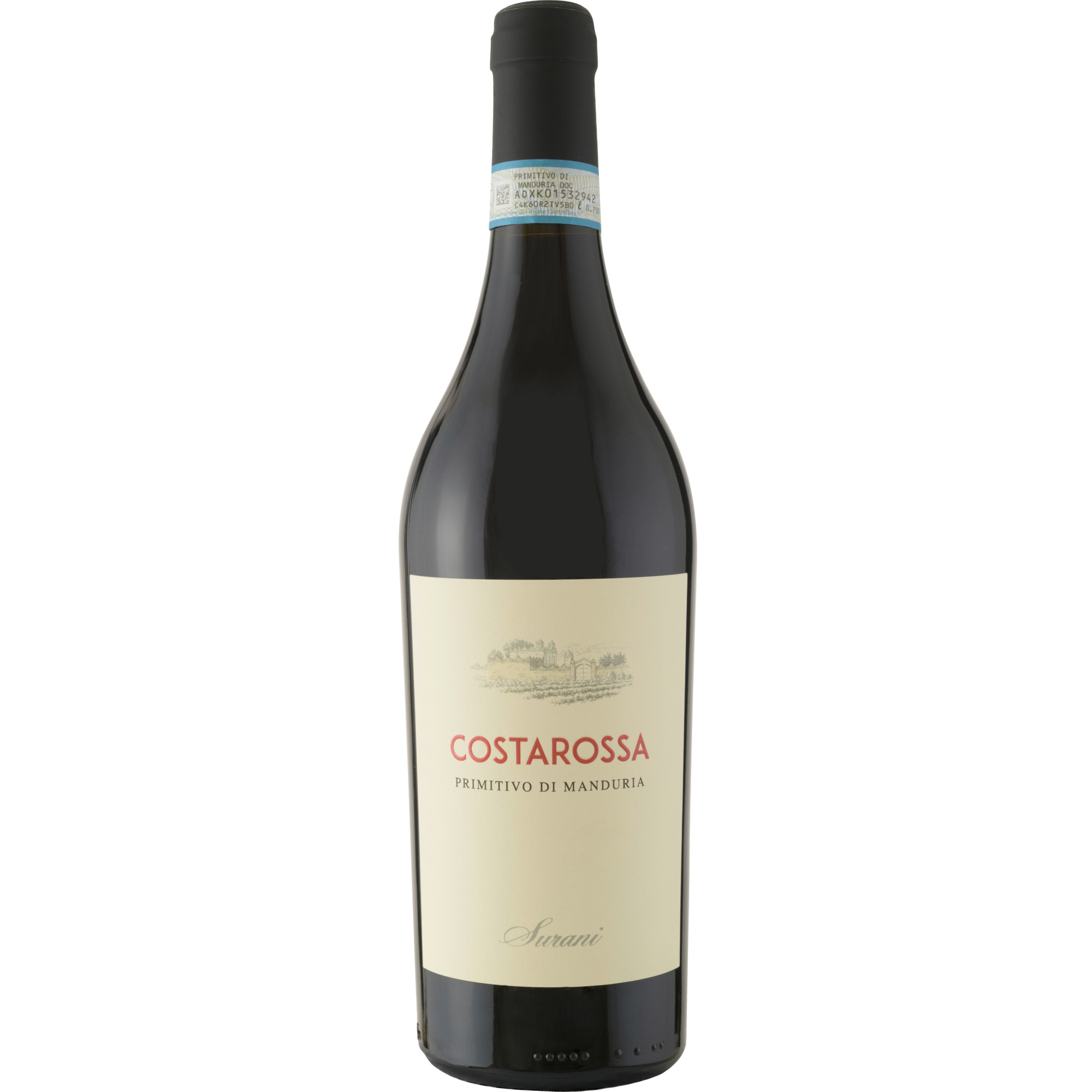 Surani Costarossa Primitivo di Manduria, Primitivo di Manduria DOC, Apulien, 2024, Rotwein