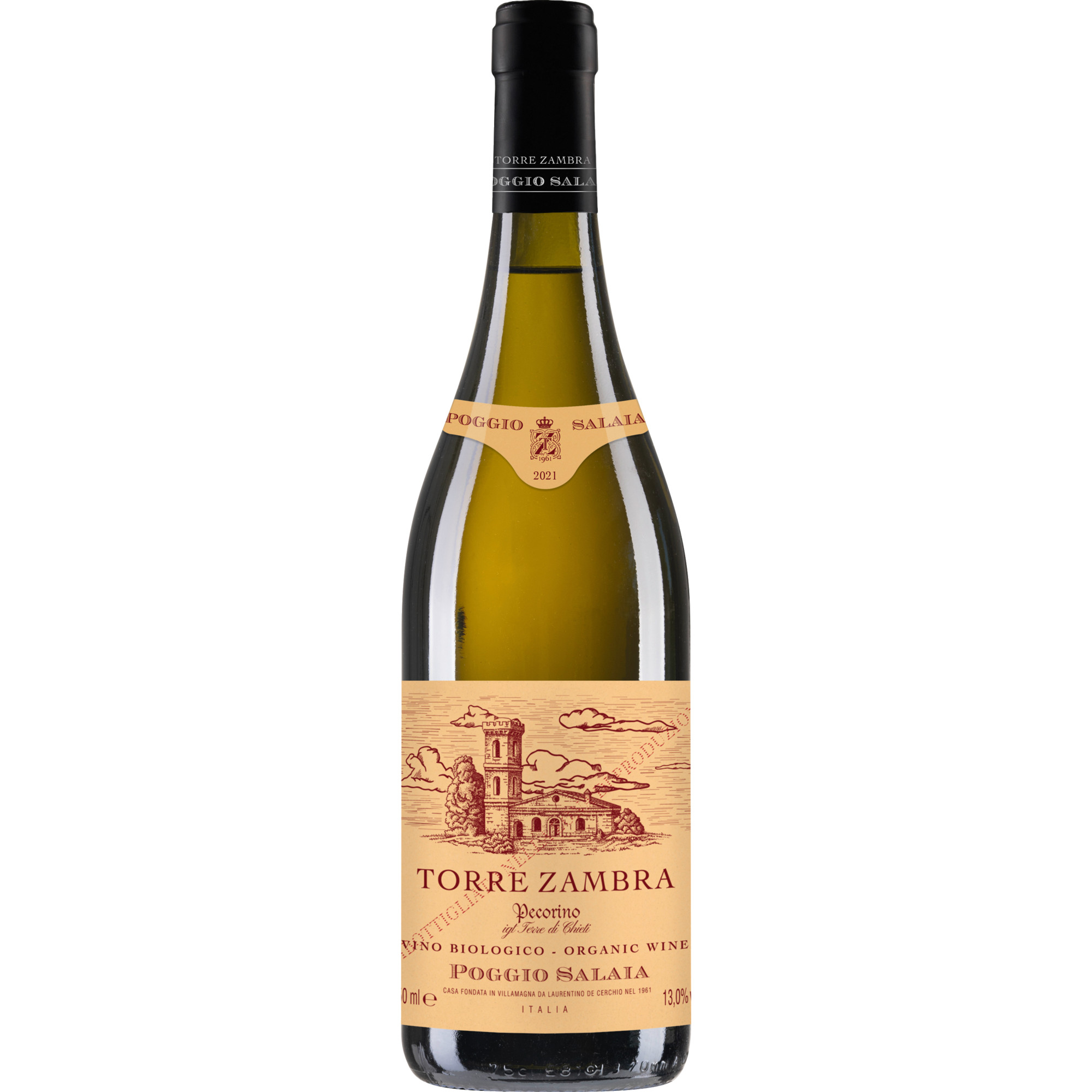 Torre Zambra Poggio Salaia Pecorino Bio, Terre di Chieti IGP, Abruzzen, 2025, Weißwein