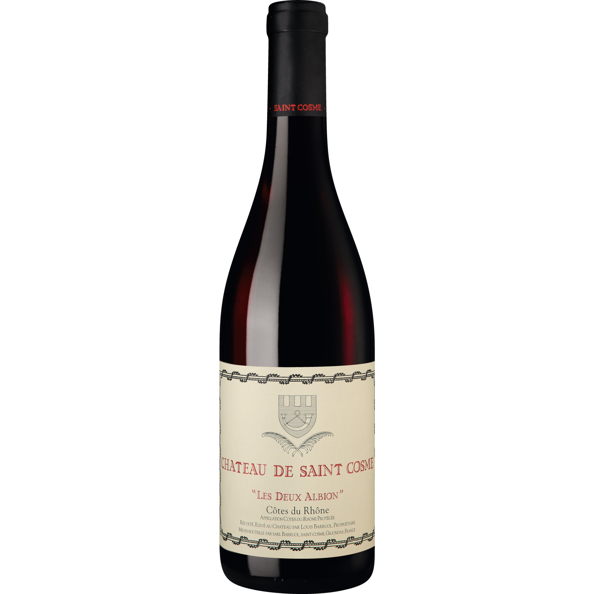 Château de Saint Cosme Les Deux Albion rouge, Côtes du Rhône AOP, Rhône, 2023, Rotwein
