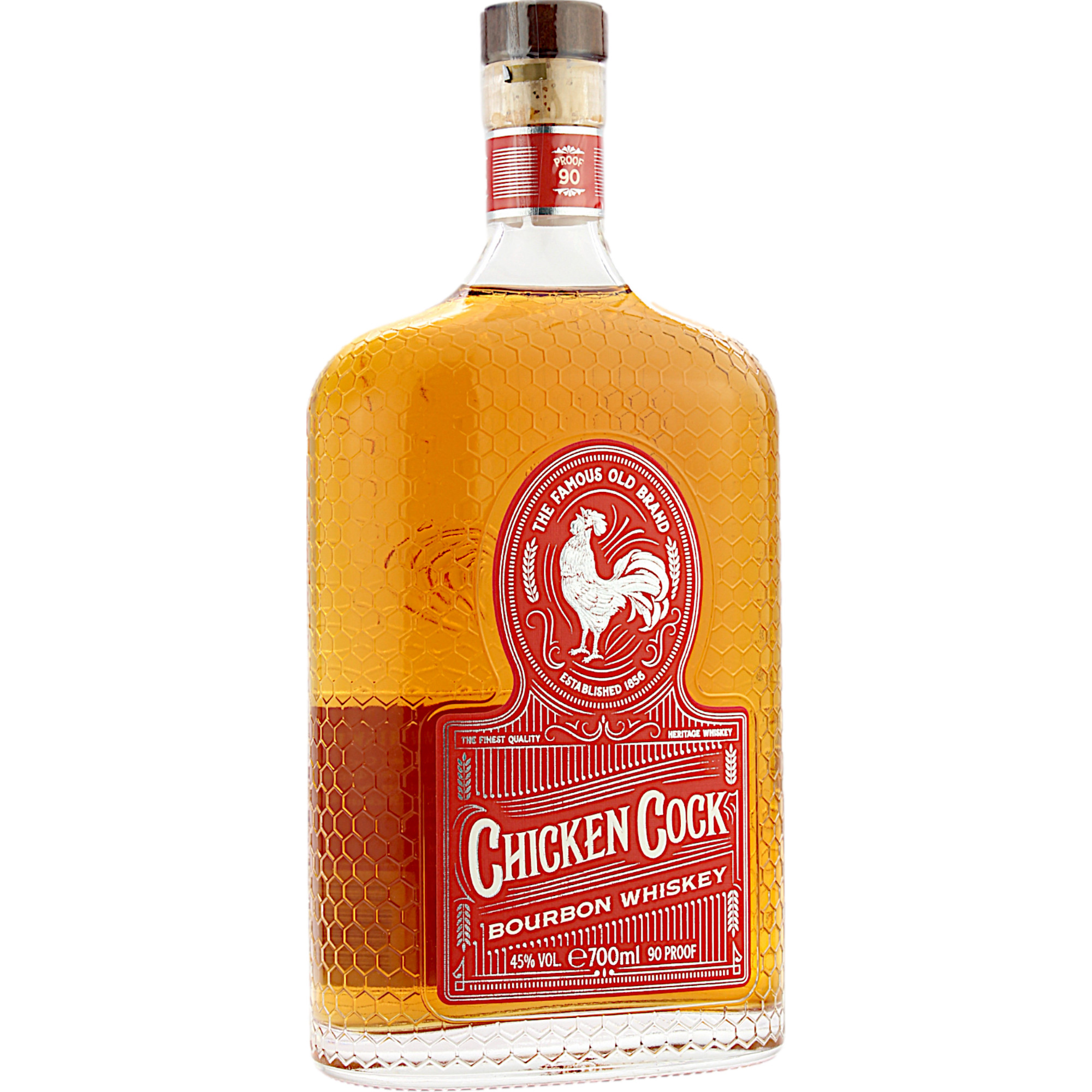Chicken Cock Bourbon Whiskey, 0,7 L, 45 % Vol., Spirituosen
