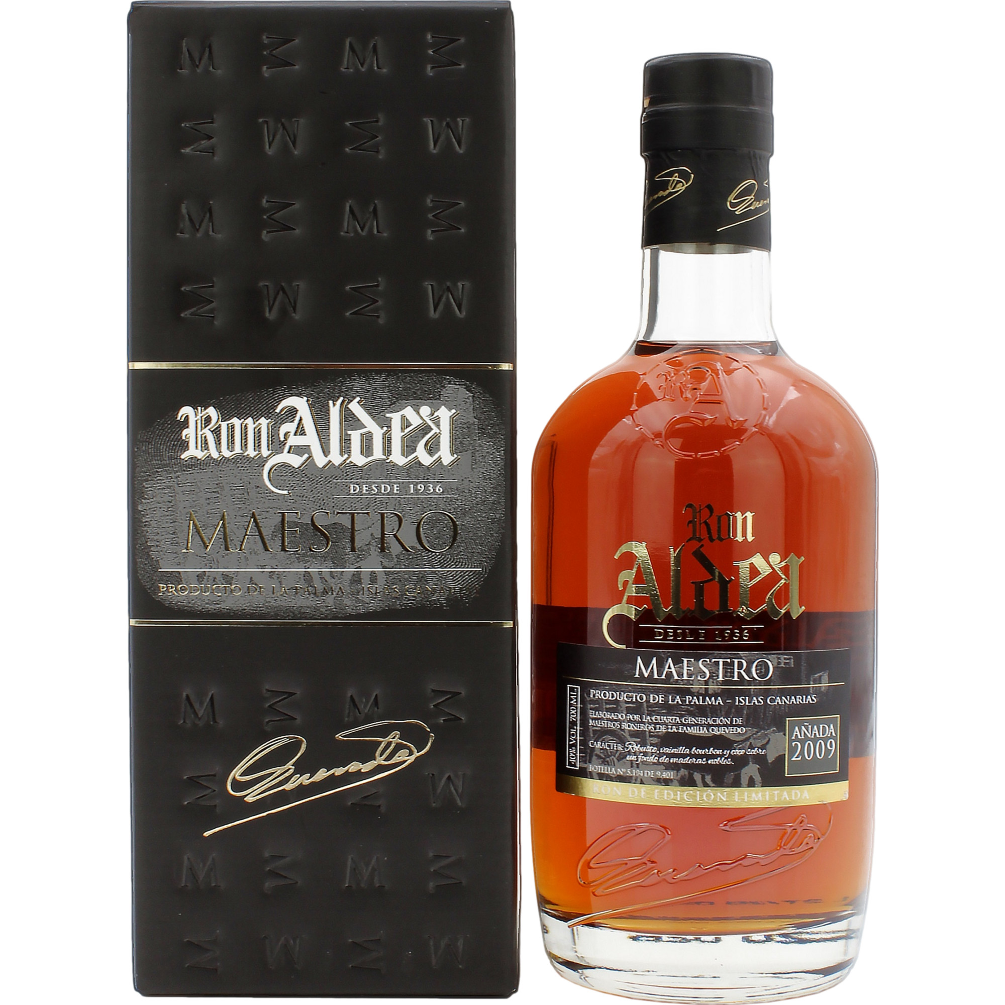 Ron Aldea Maestro, Rum, 0,7 L, 40 % Vol., Spirituosen