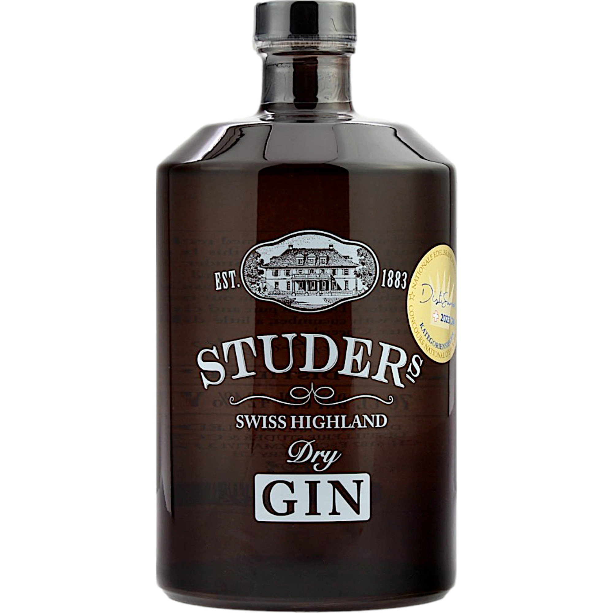 Studer Swiss Highland Dry Gin, 0,7 L, 42,4 % Vol., Spirituosen