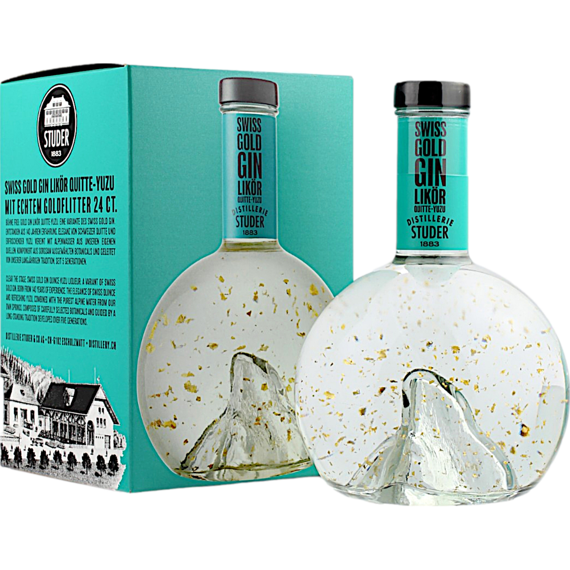 Image of Studer Swiss Gold Gin Likör Quitte-Yuzu 0,7 L 35% vol