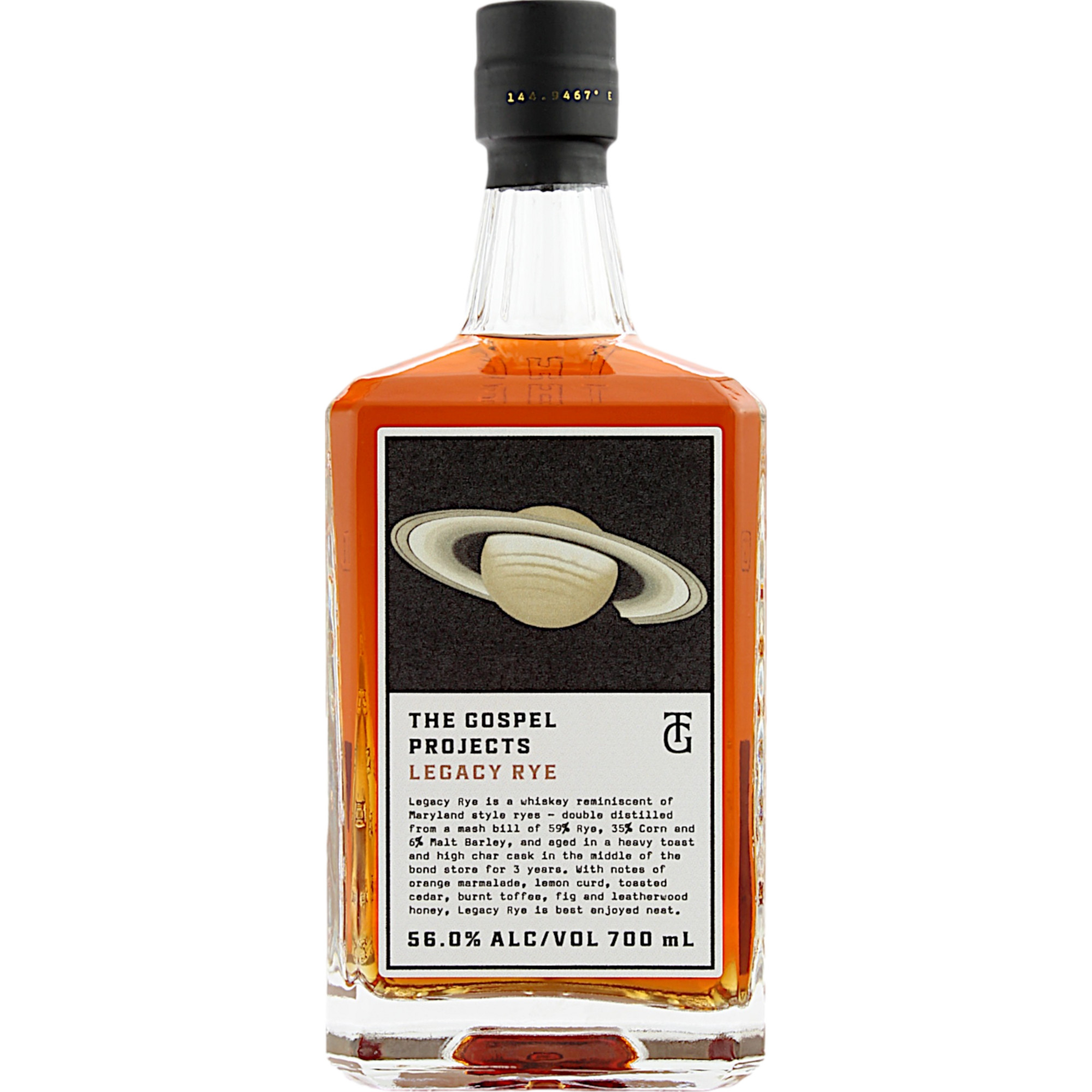 The Gospel Projects Legacy Rye, Australian Rye Whiskey, 0,7 L, 56 % Vol., Spirituosen