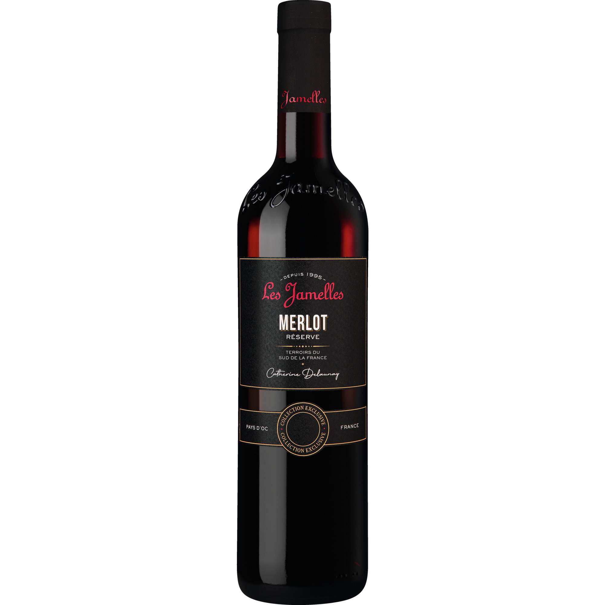 Les Jamelles Collection Exclusive Merlot Reserve, Pays d'Oc IGP, Languedoc-Roussillon, 2025, Rotwein