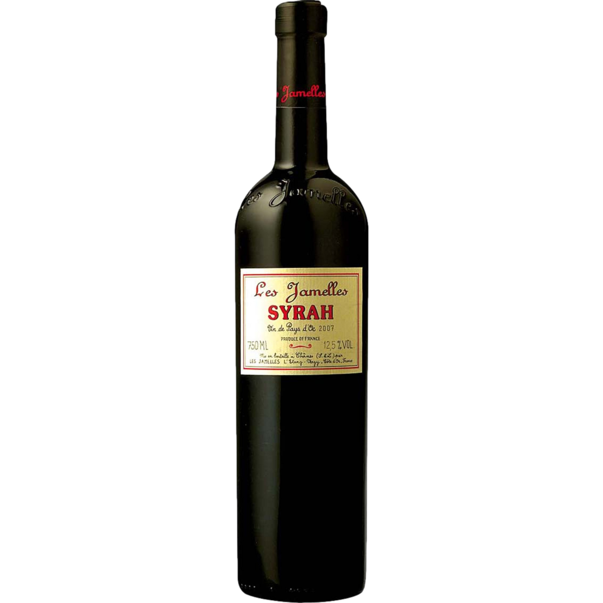 Les Jamelles Syrah, Pays d'Oc IGP, Languedoc-Roussillon, 2024, Rotwein