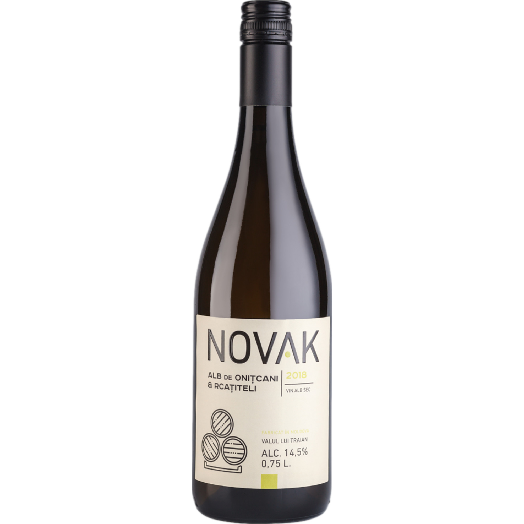 Novak Alb de Onițcani Rkatsiteli, Valul lui Traian IGP, Valul lui Traian, 2019, Weißwein