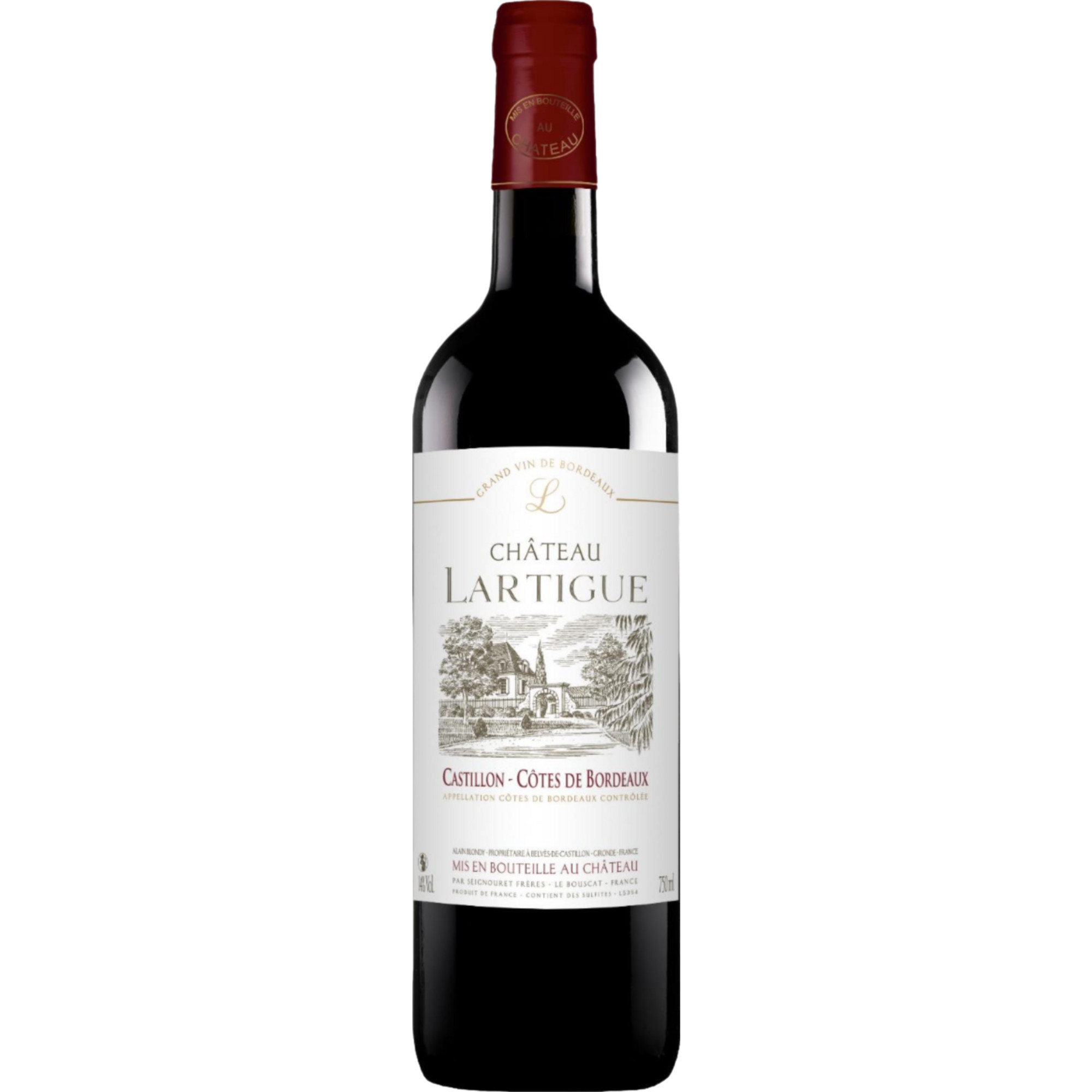 Château Lartigue Castillon Côtes de Bordeaux, Castillon Côtes de Bordeaux AOC, Bordeaux, 2023, Rotwein