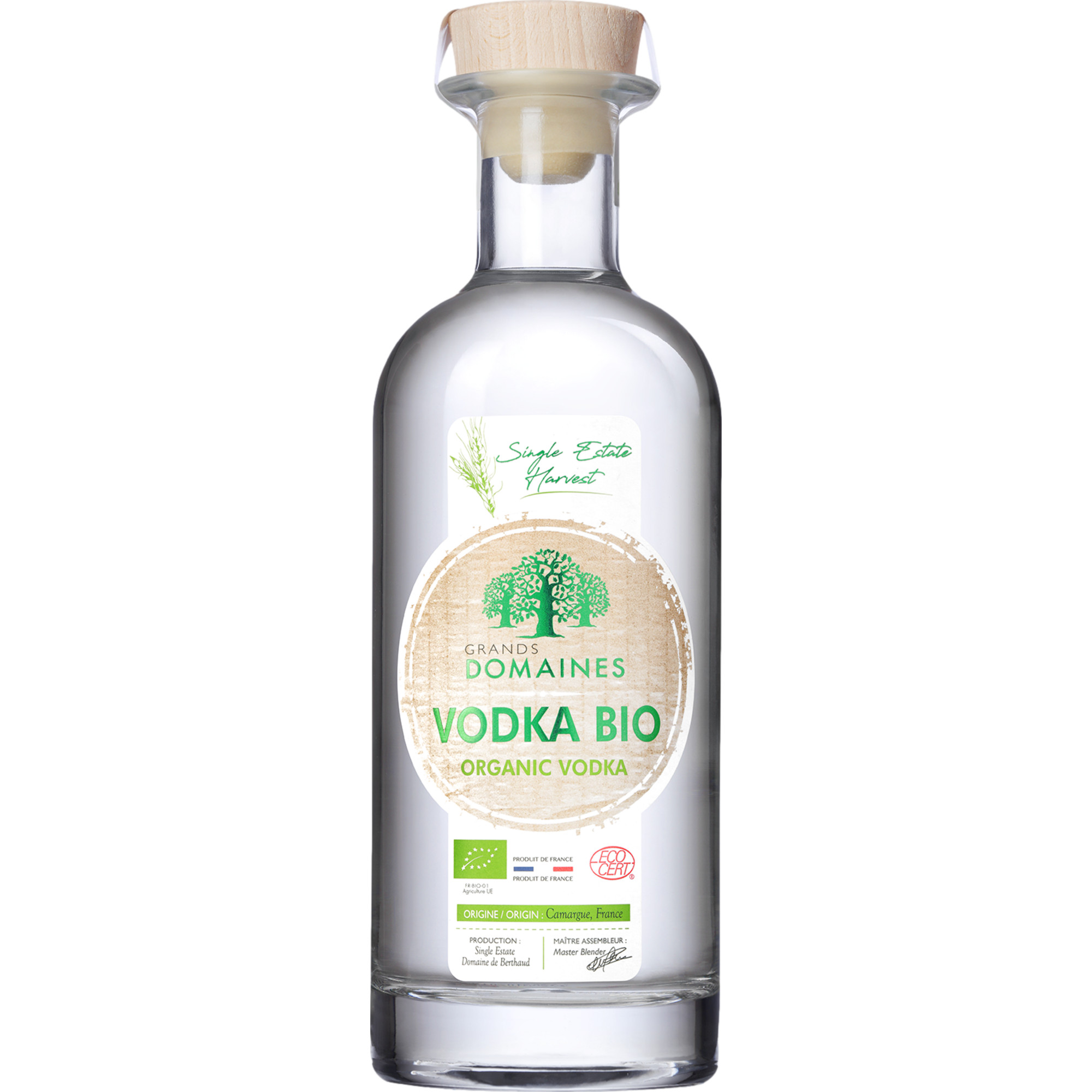 Grands Domaines Vodka Bio, Frankreich, 0,7 L, 40% Vol., Cognac, Spirituosen