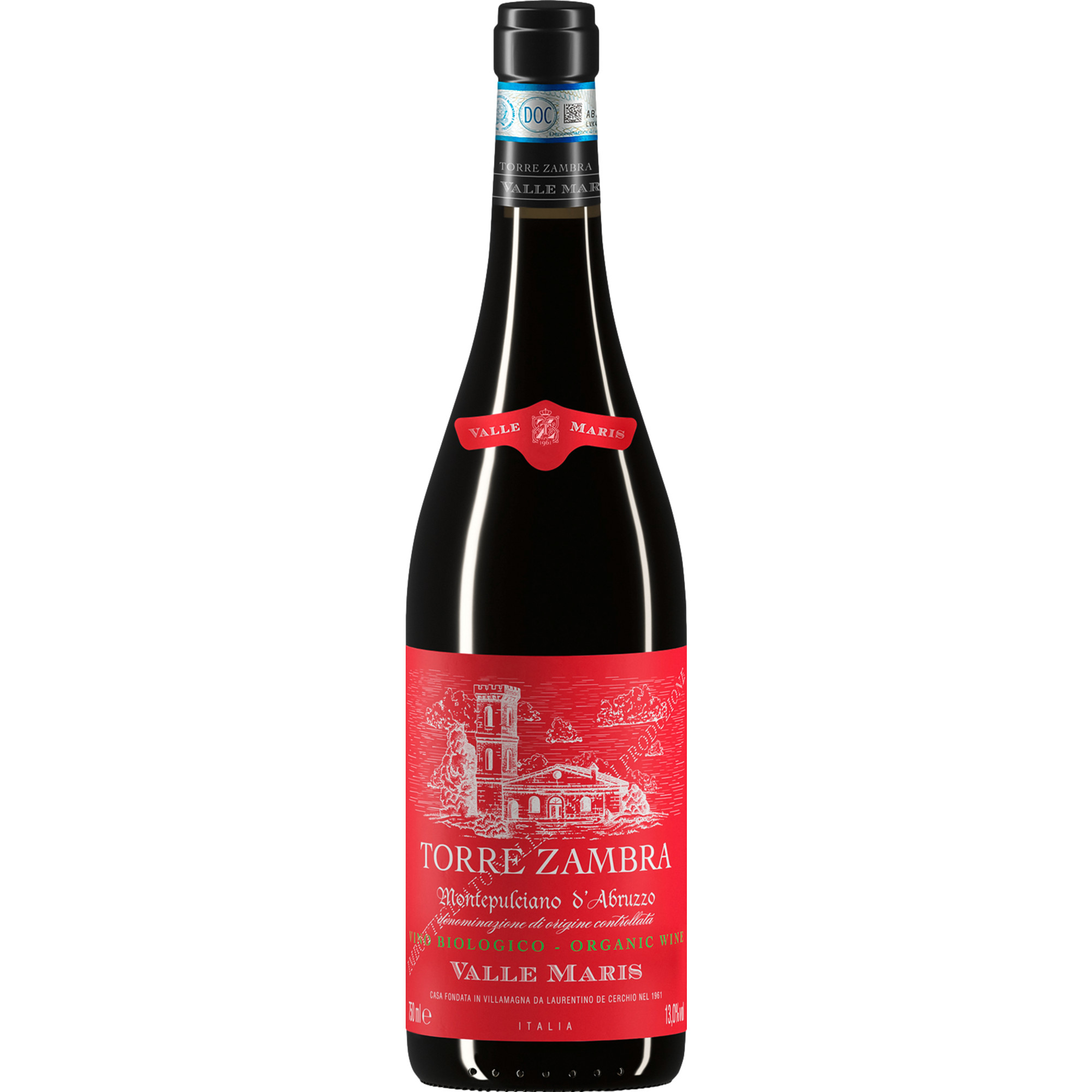 Torre Zambra Valle Maris Montepulciano Bio, Montepulciano d'Abruzzo DOC, Abruzzen, 2023, Rotwein