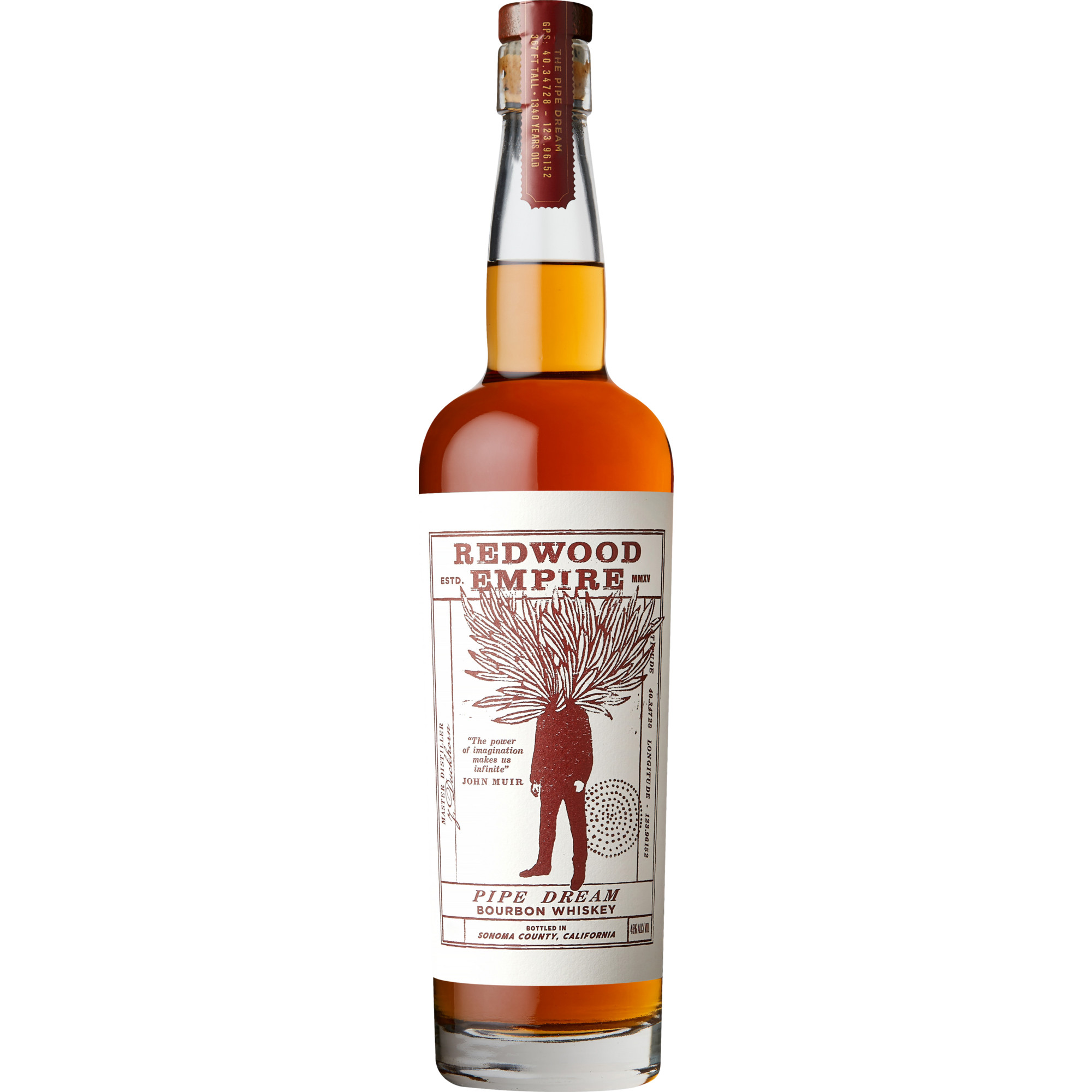 Redwood Empire Pipe Dream Bourbon Whiskey, 0,7 L, 45 % Vol., Spirituosen