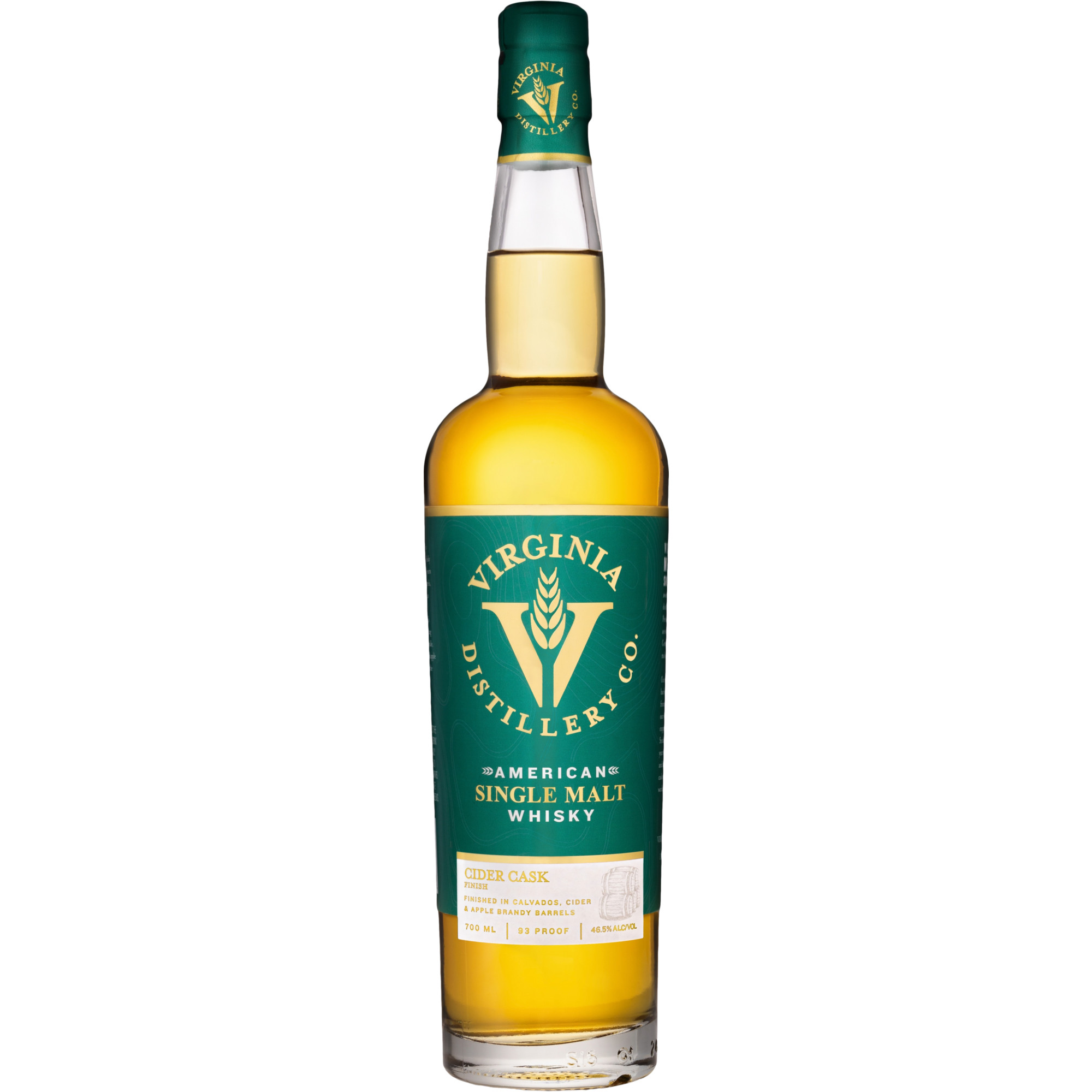 Image of Virginia American Single Malt Whiskey Cider Cask, 0,7 L, 46,5 % Vol., Spirituosen