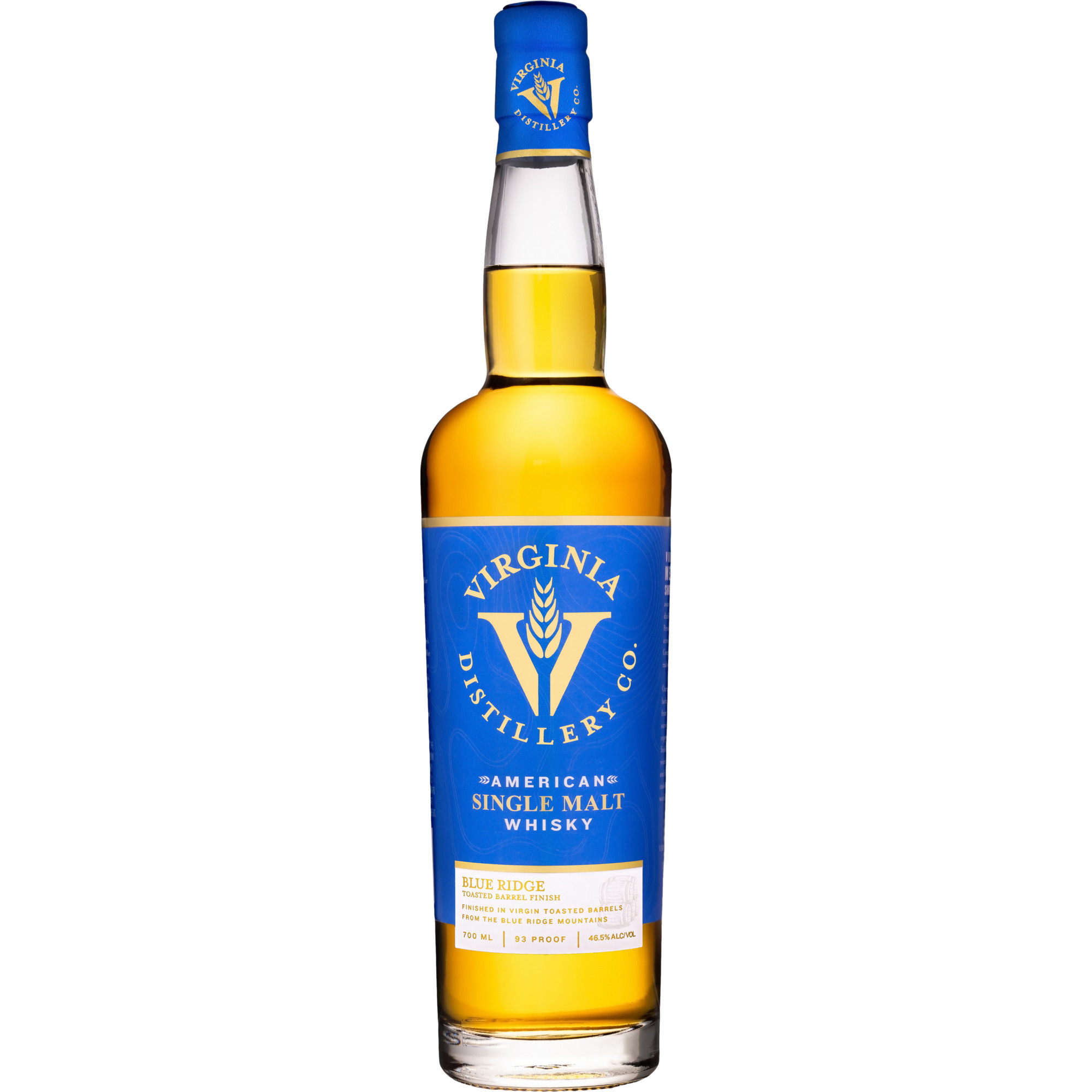 Image of Virginia Single Malt Whiskey Blue Ridge Oak, 0,7 L, 46,5 % Vol., Spirituosen