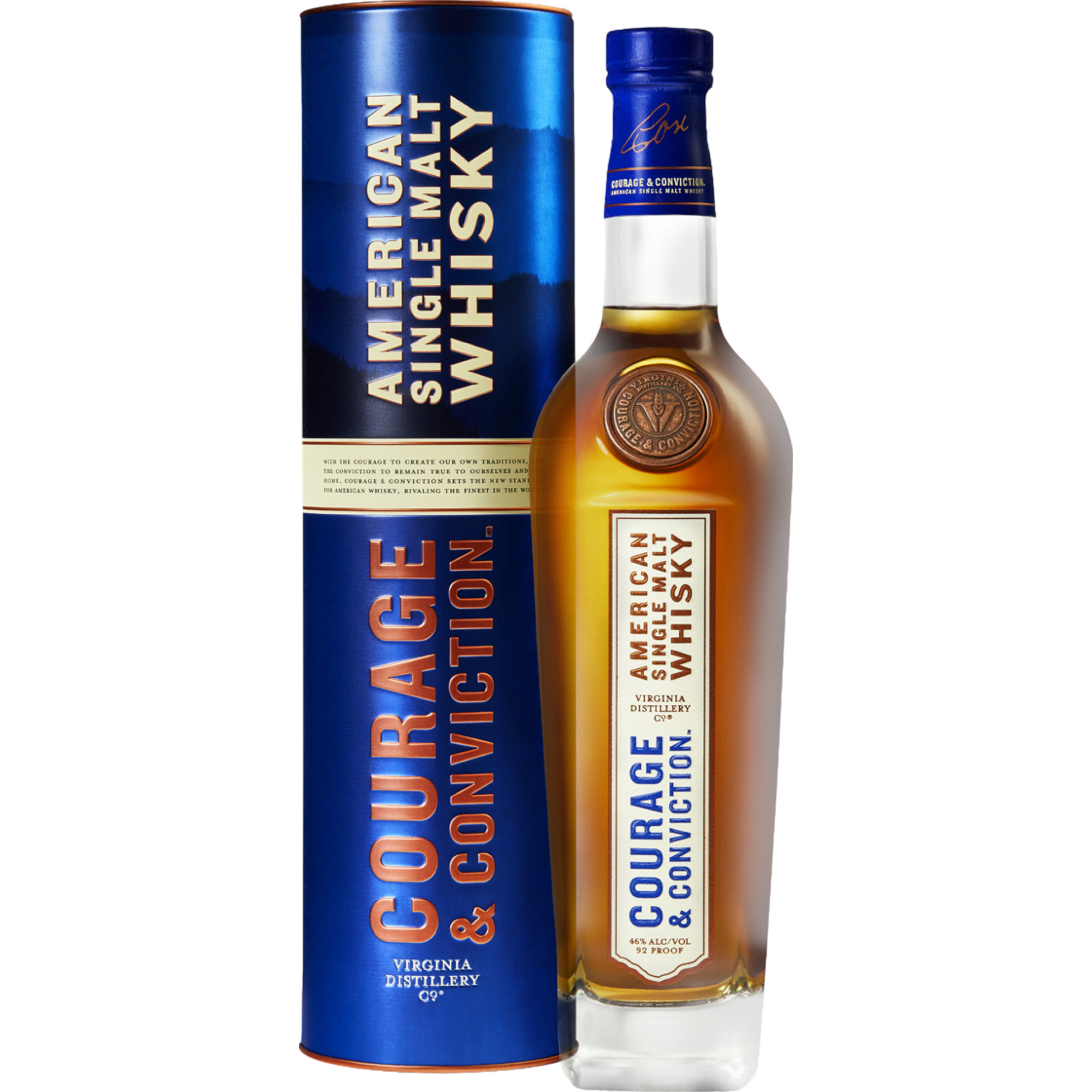 Image of Courage & Conviction Single Malt Whiskey, 0,7 L, 46 % Vol., Spirituosen