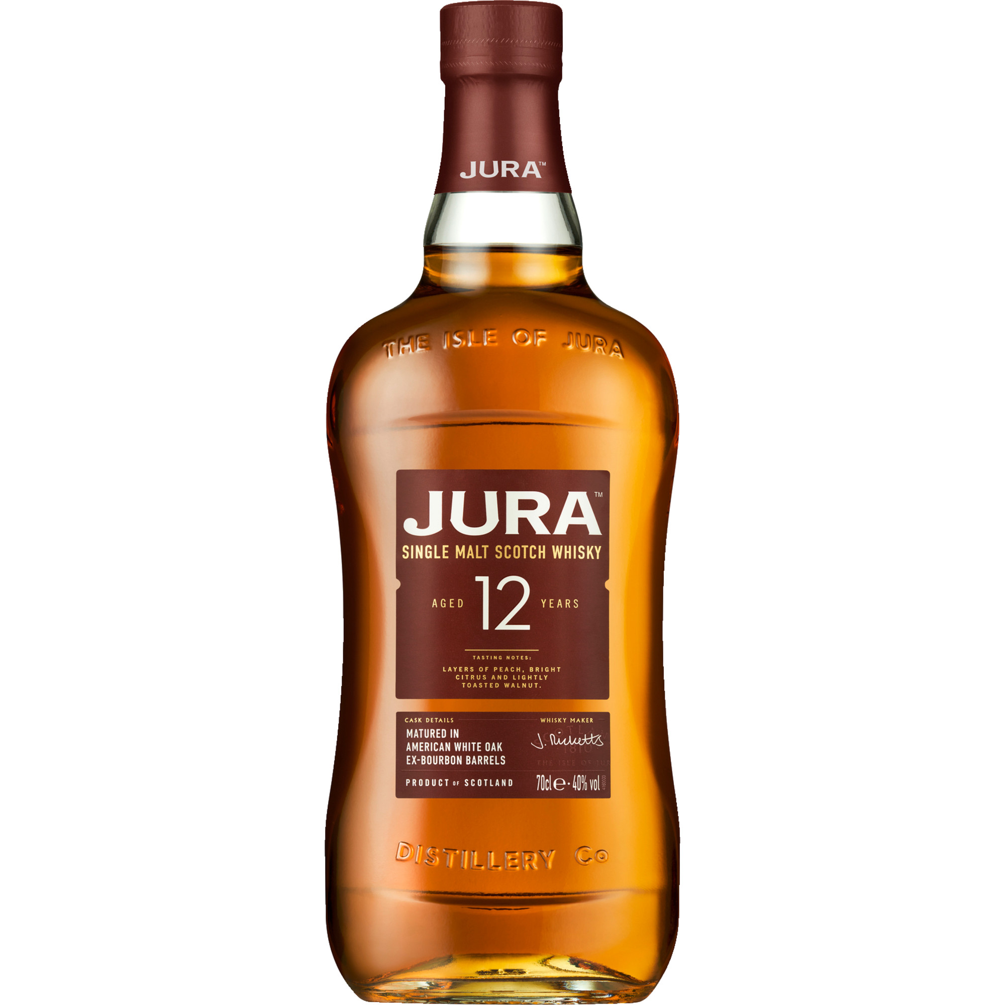 Jura Single Malt 12 Years, 0,7 L, 40% Vol., Spirituosen