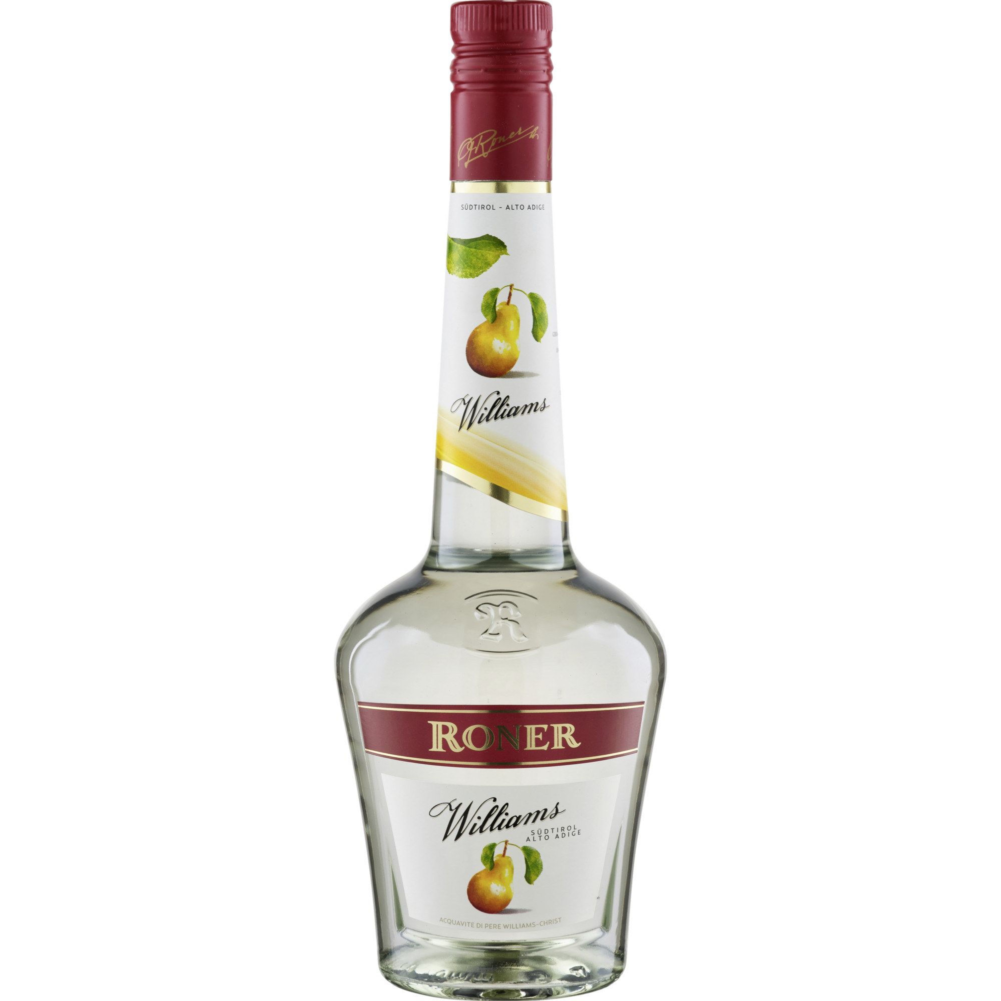 Roner Williams Christ Birnenbrand, 1,0 L, 40% Vol., Trentino, Spirituosen