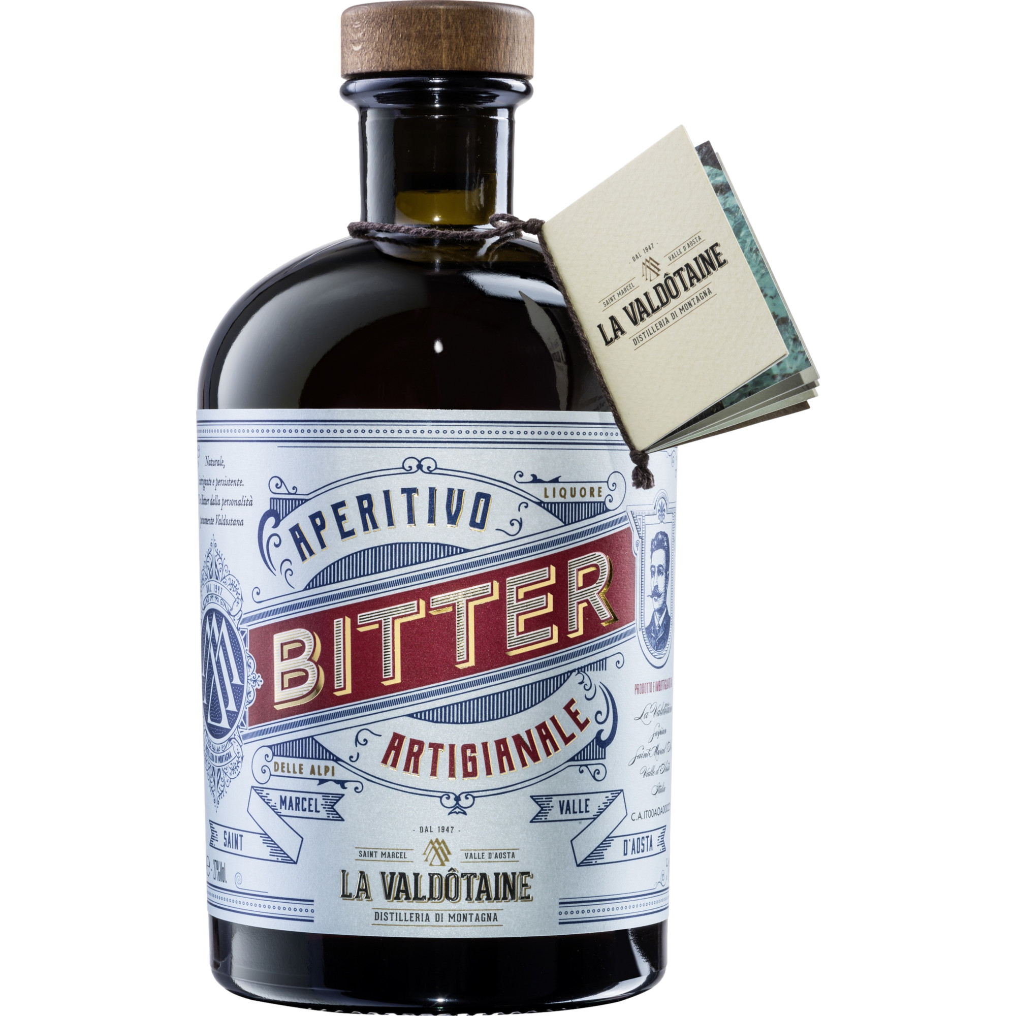 La Valdotaine Bitter Artigianale, 1,0 L, 27% Vol., Spirituosen