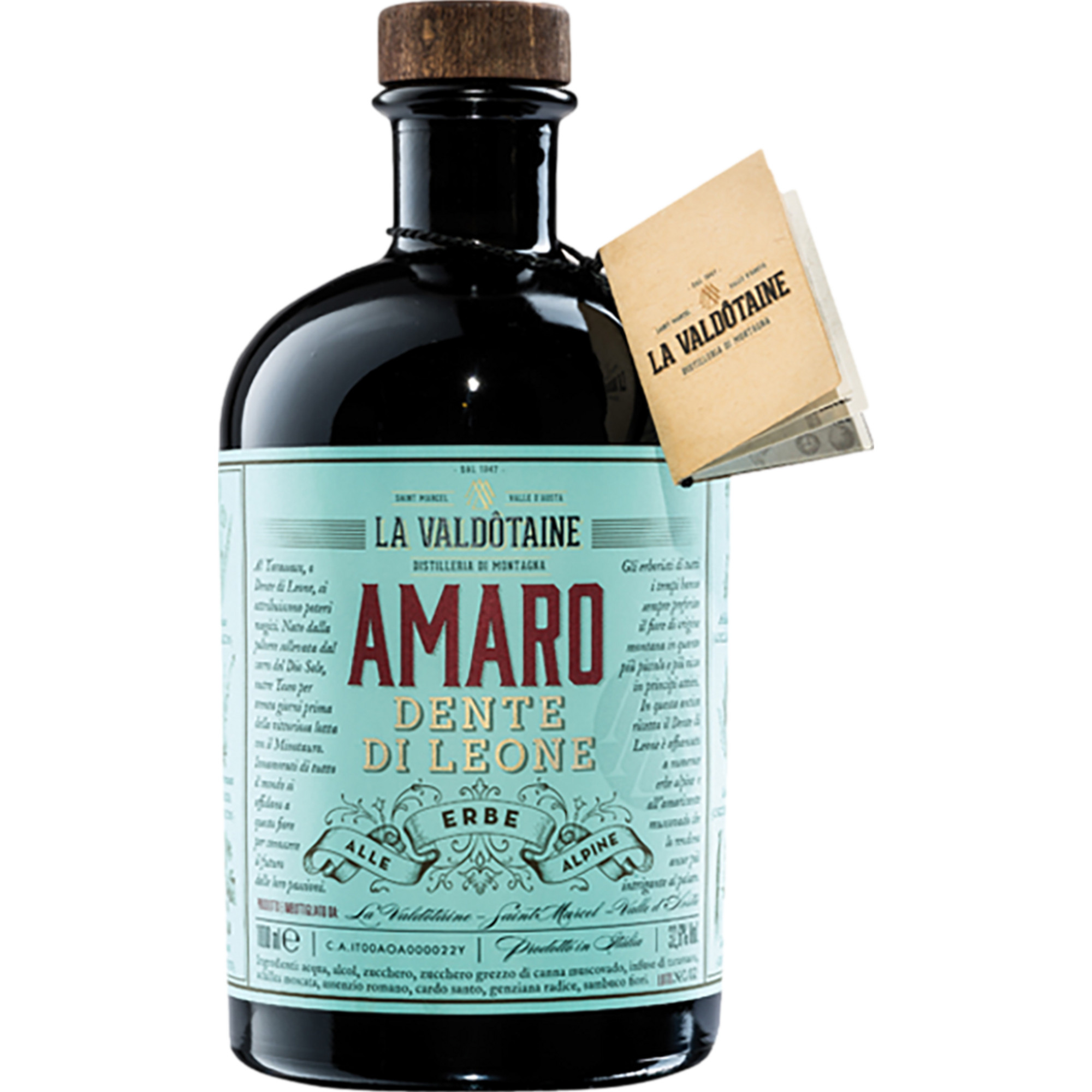 La Valdotaine Amaro Dente Di Leone, 1,0 L, 32,6% Vol., Spirituosen