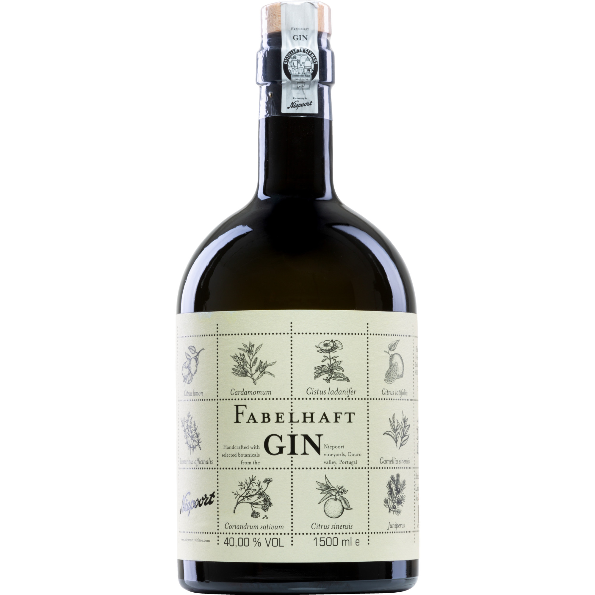 Fabelhaft Gin Magnum, Altes Land, 1,5 L, 40% Vol., Spirituosen