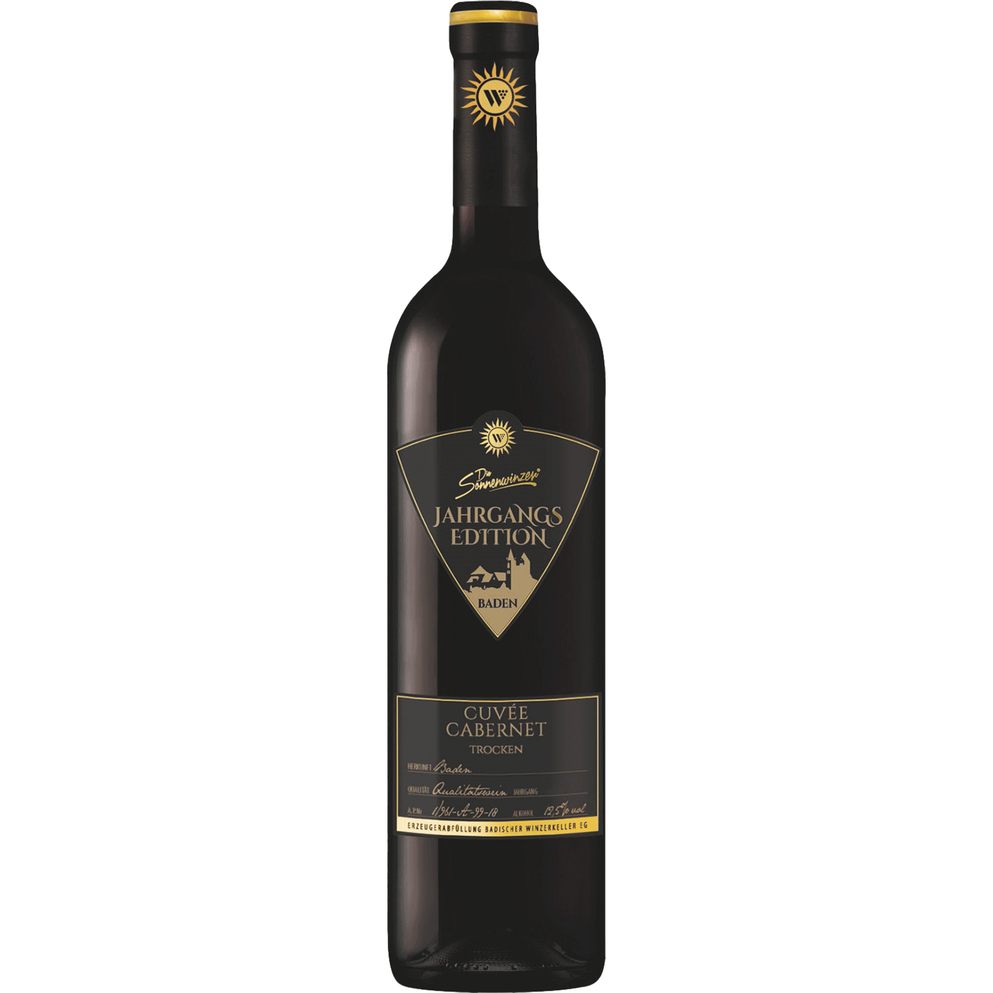 Die Sonnenwinzer Jahrgangsedition Cuvée Cabernet, Trocken, Baden, Baden, 2022, Rotwein