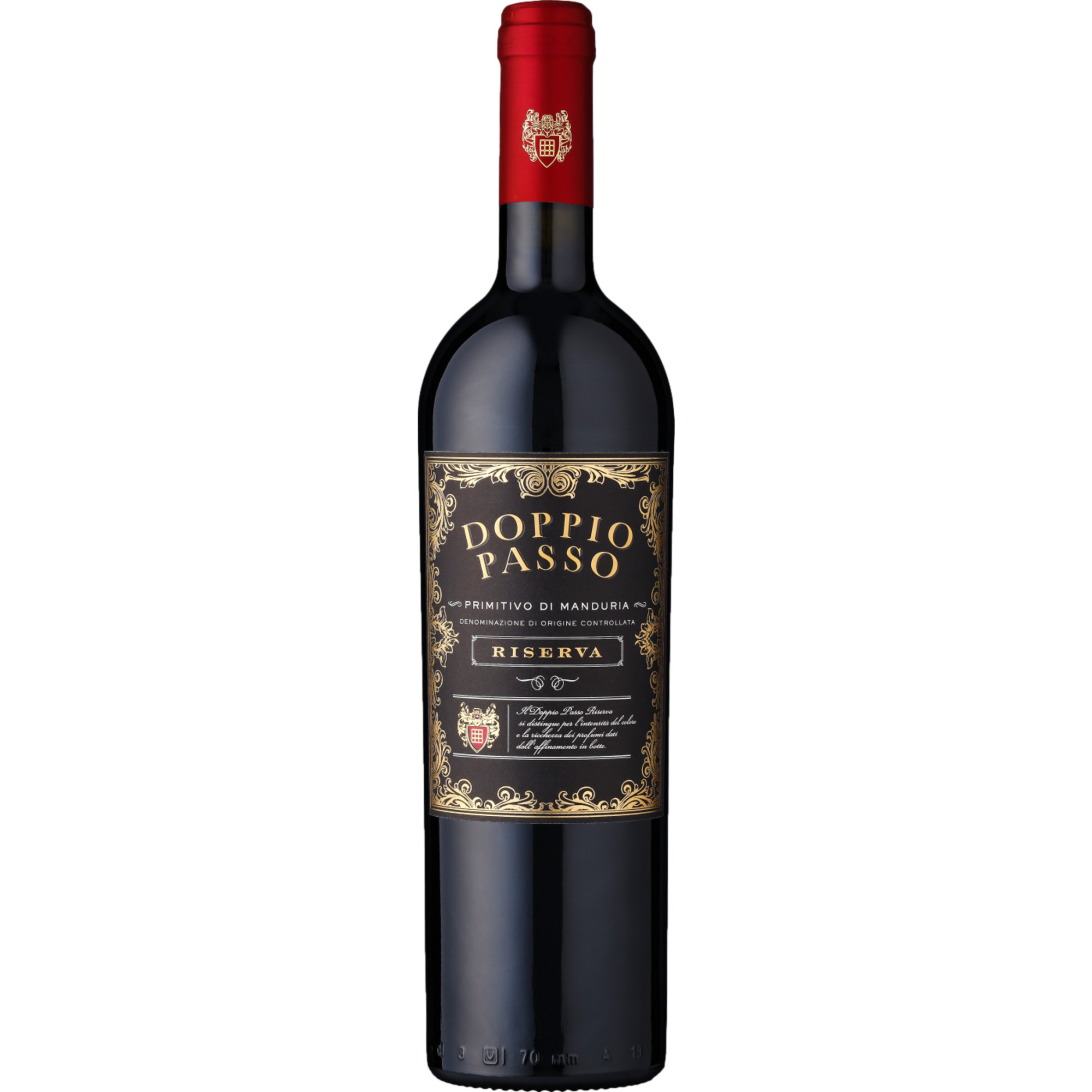 Doppio Passo Manduria Riserva, Primitivo di Manduria DOC, Apulien, 2022, Rotwein