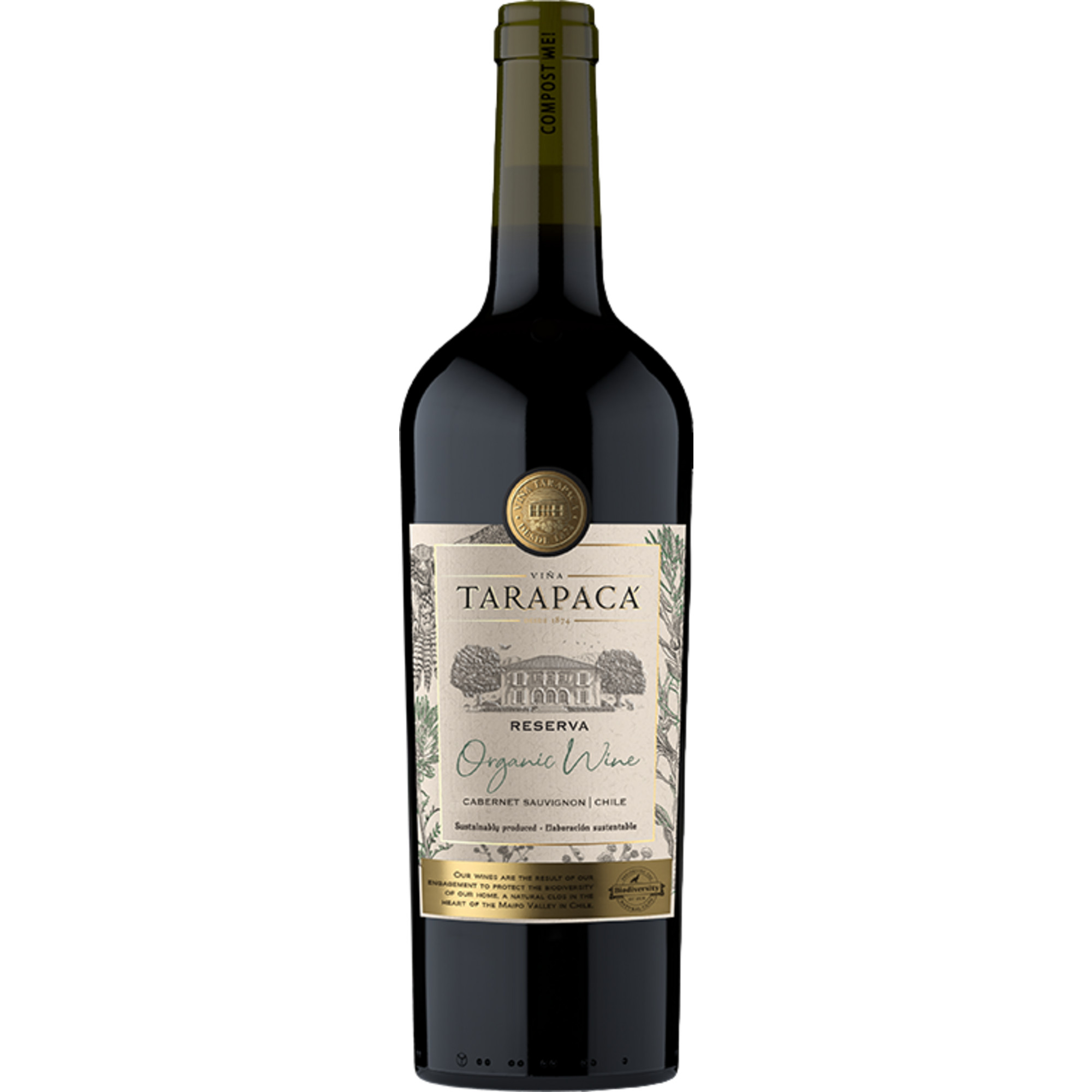 Image of Tarapacá Cabernet Sauvignon Reserva Bio, Valle del Maipo, Maipo Valley, 2024, Rotwein
