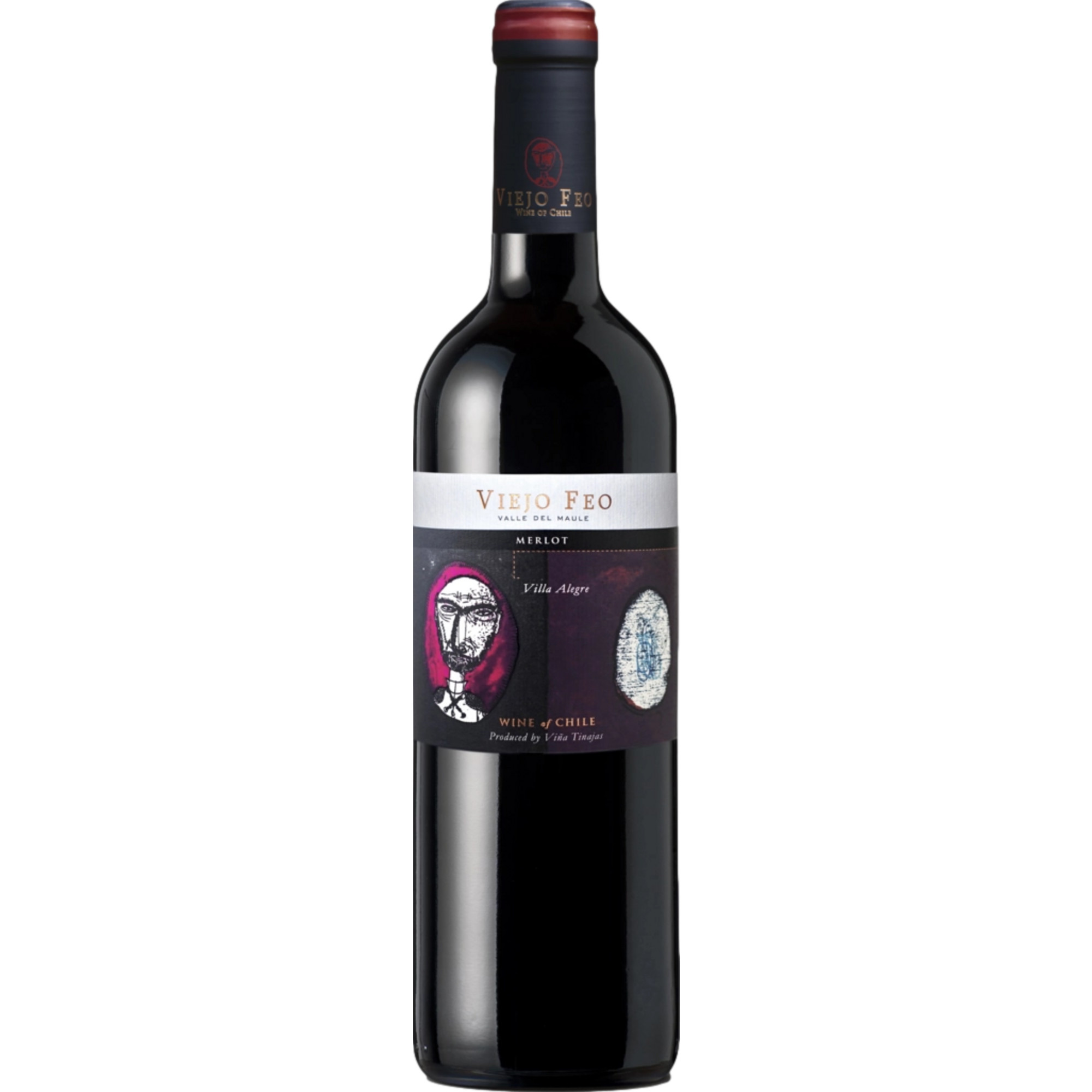 Viejo Feo Reserva Merlot, Valle de Maule, Vino de Chile, 2022, Rotwein