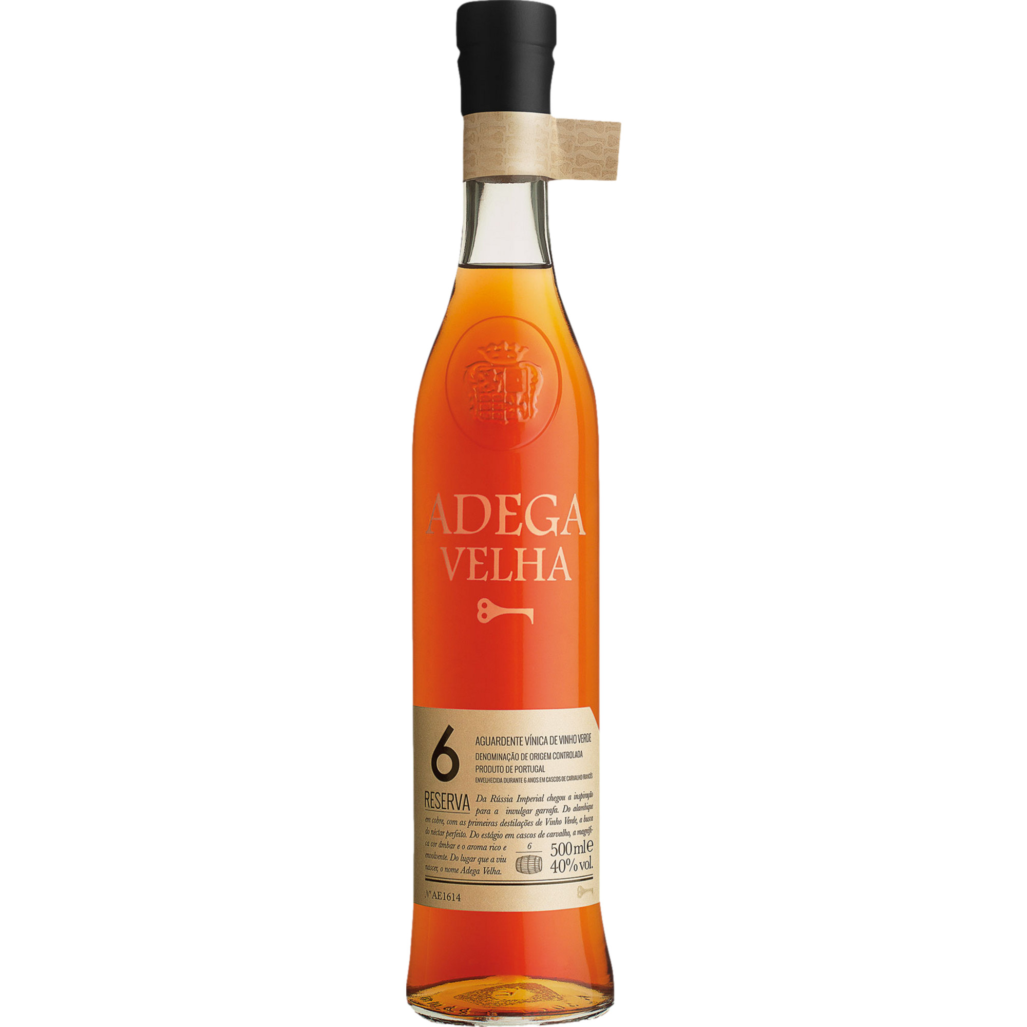 Adega Velha Brandy Reserva 6 Jahre, 0,5 L, 40 % Vol., Spirituosen
