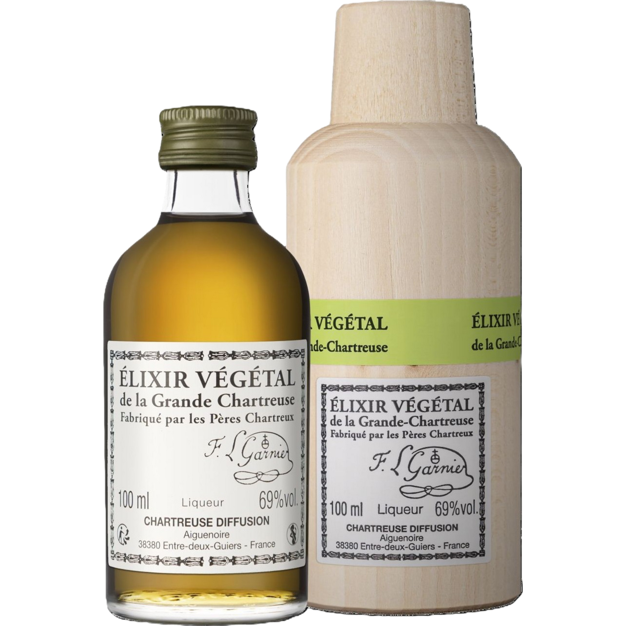 Chartreuse Élixier Végétal, 69% Vol., 1 Liter, Spirituosen