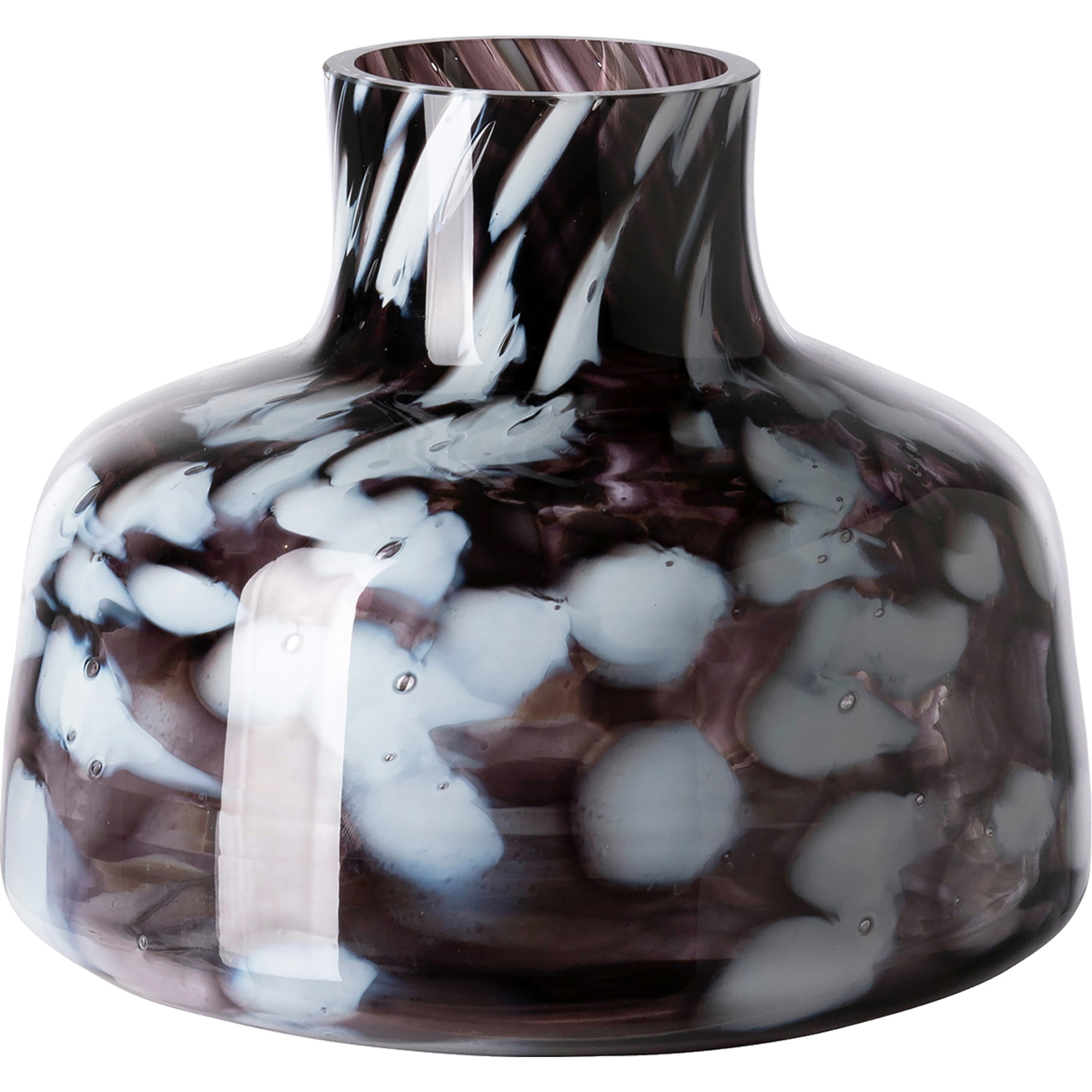 Glasvase Gosy, Mehrfarbig, H 18 cm, B 22 cm, Accessoires
