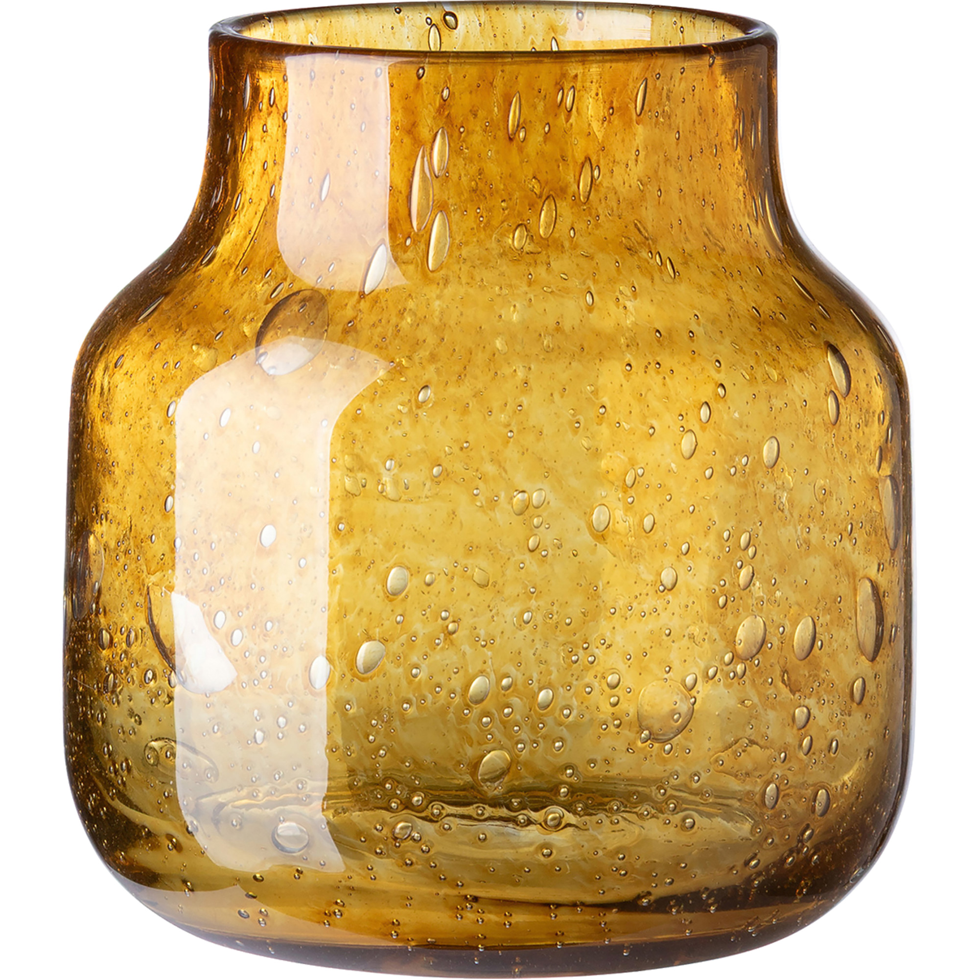 Glasvase/Windlicht Solea, Amber, H 19 cm, B 19 cm, Accessoires