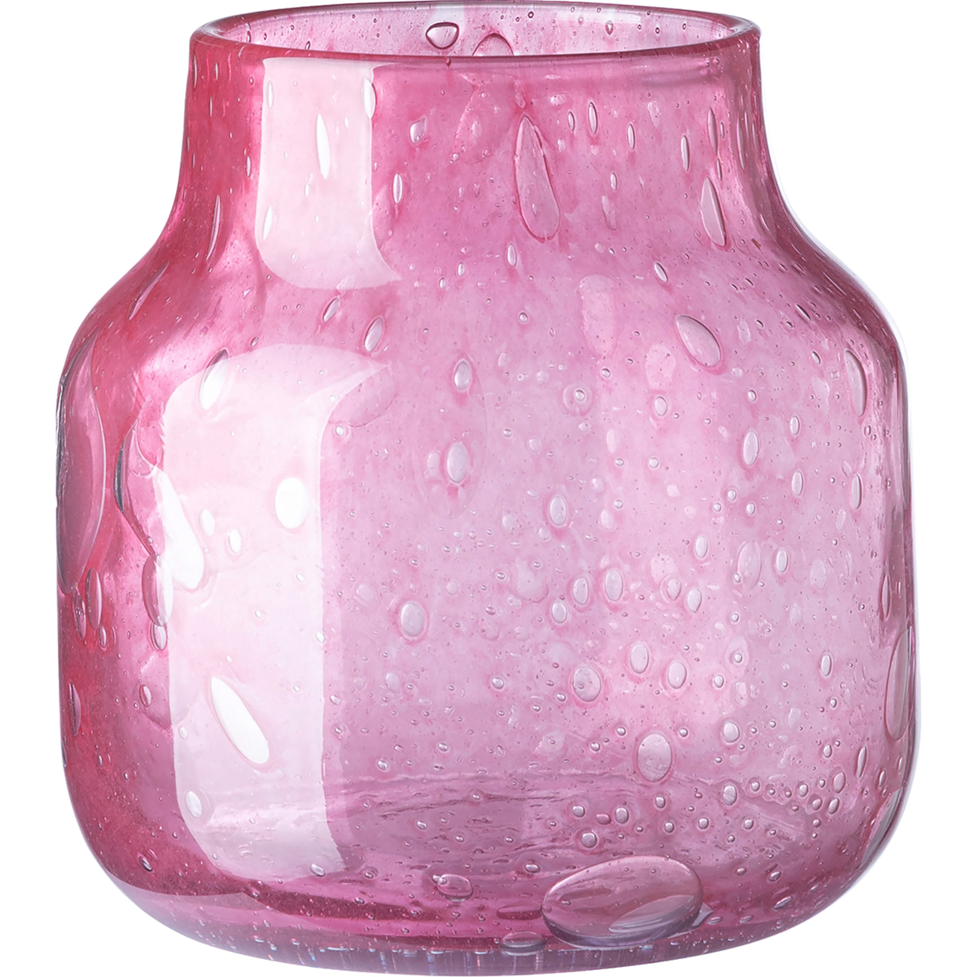 Glasvase/Windlicht Solea, Fuchsia, H 19 cm, B 19 cm, Accessoires