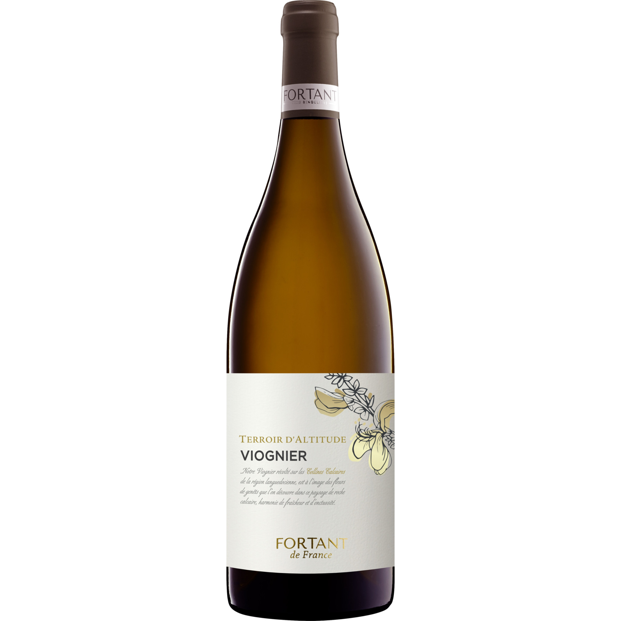 Fortant de France Viognier Terroir d'Altitude, Pays d'Oc IGP, Languedoc-Roussillon, 2024, Weißwein