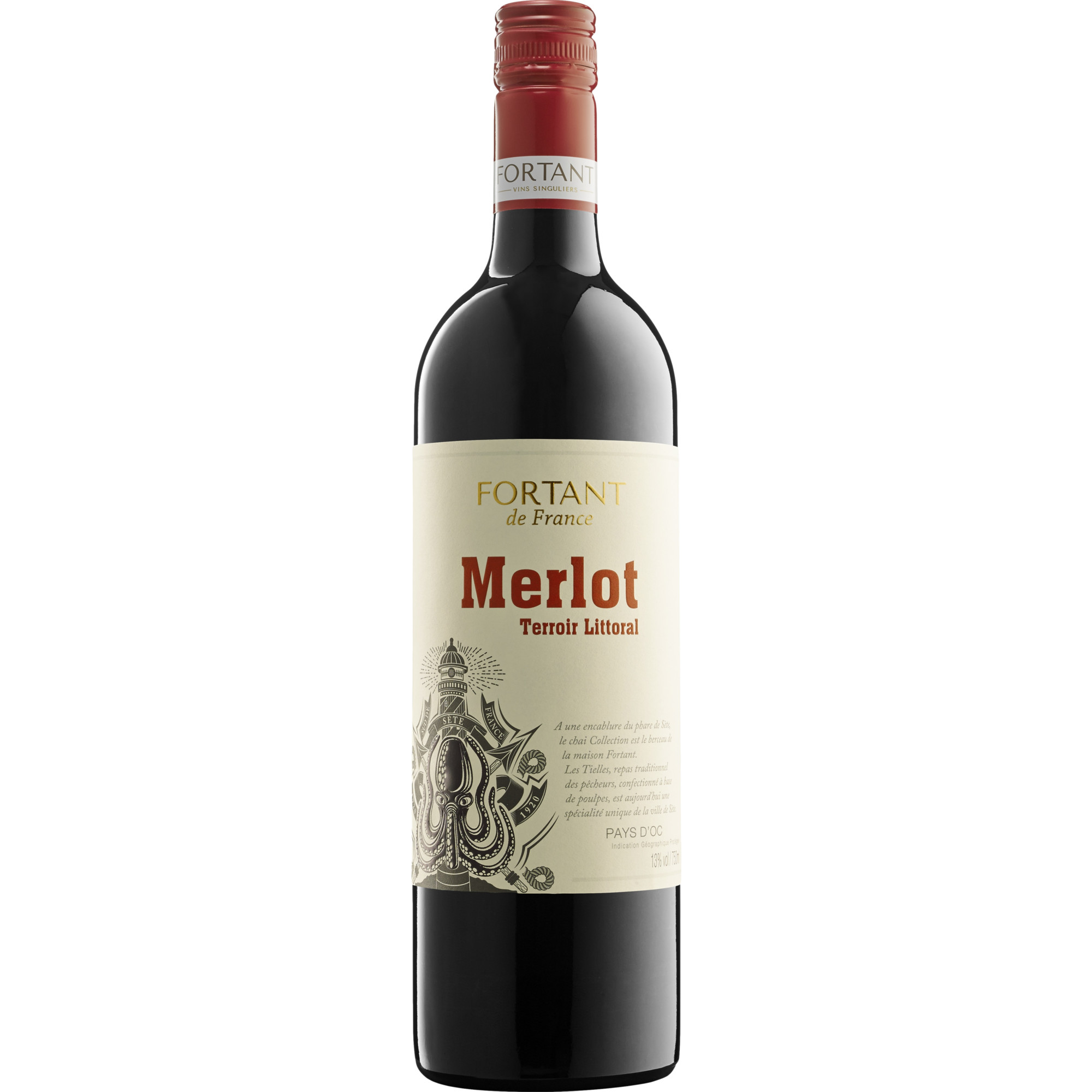 Fortant de France Terroir Littoral Merlot, Pays d'Oc IGP, Languedoc-Roussillon, 2024, Rotwein
