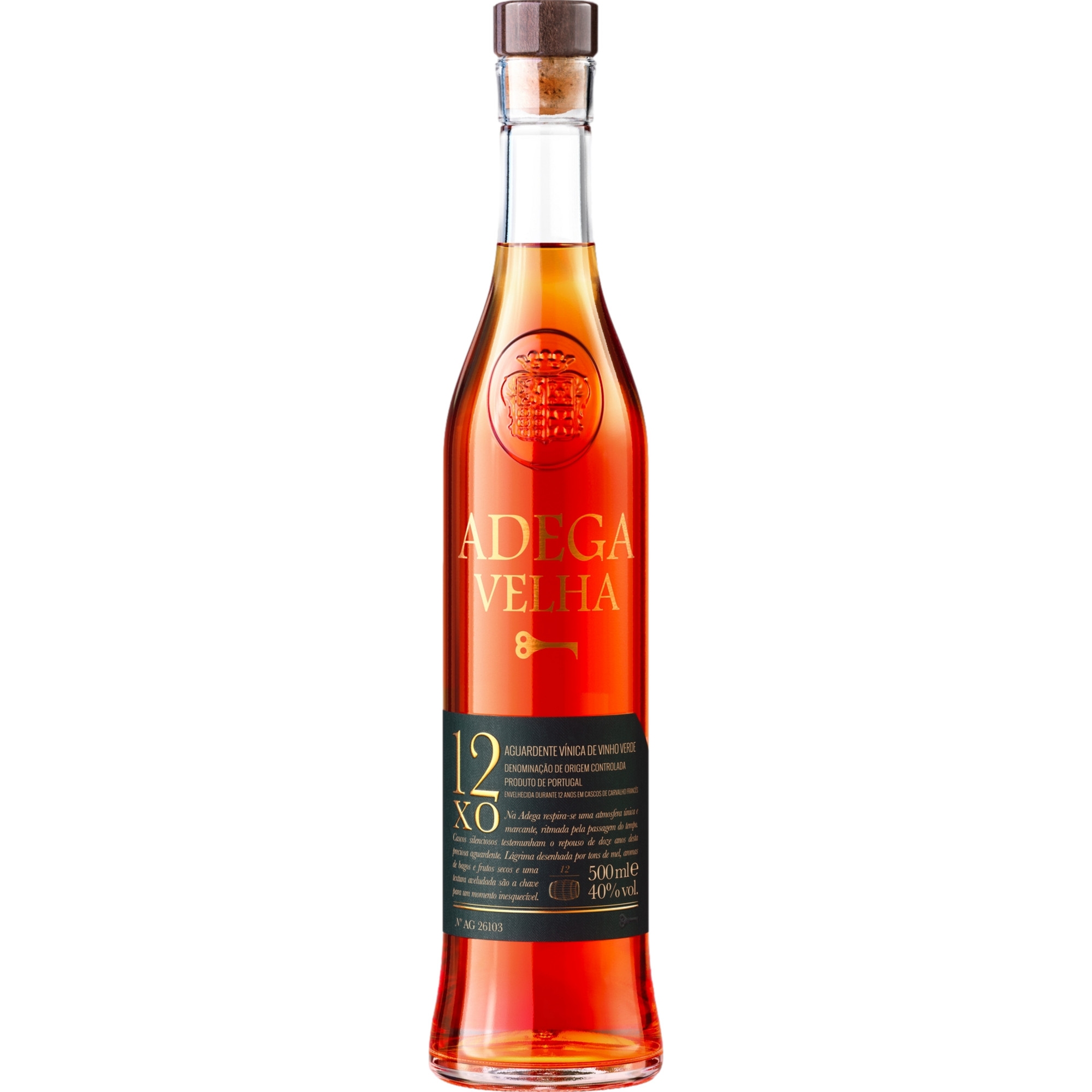 Adega Velha Brandy XO 12 Jahre, 0,5 L, 40% Vol., Spirituosen