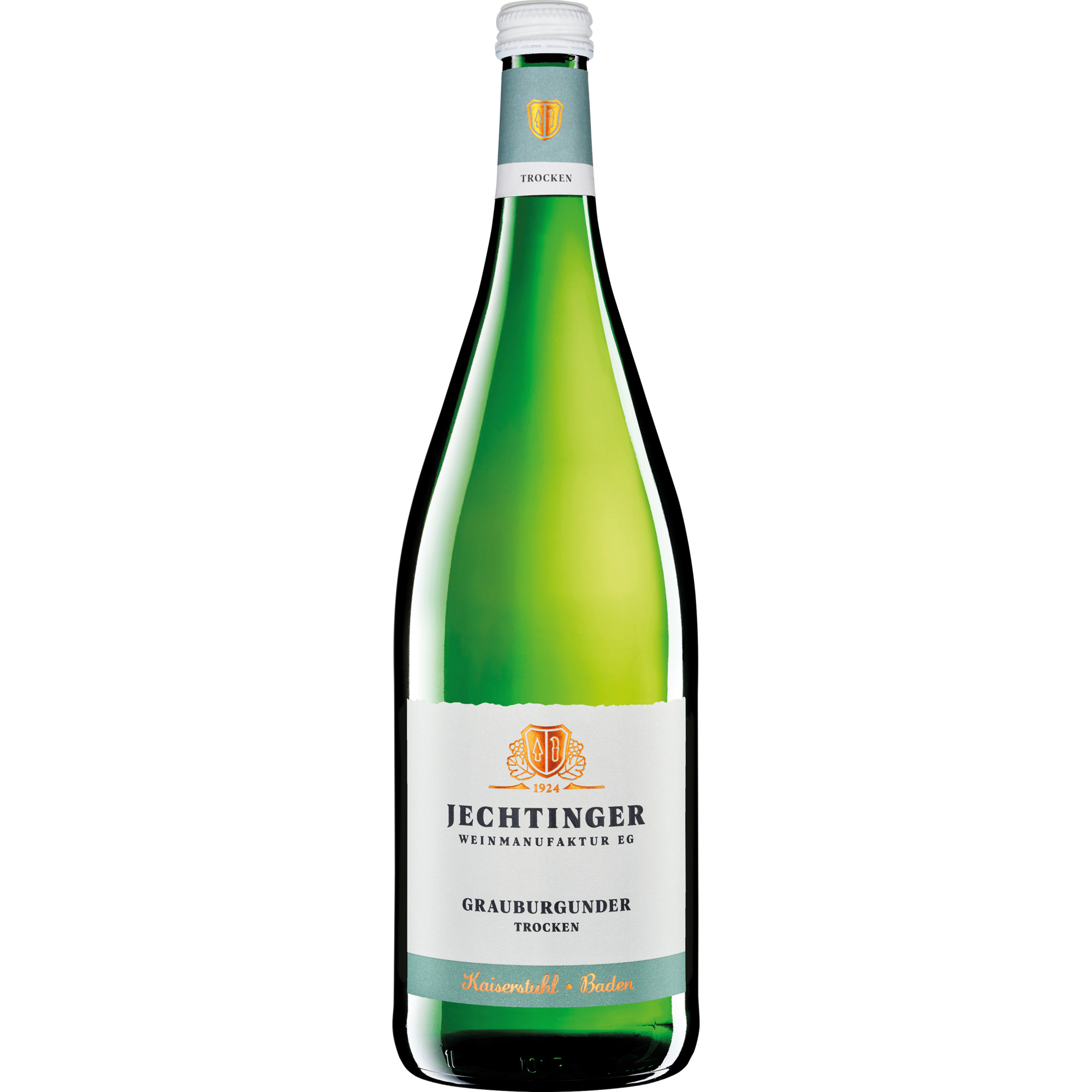 Jechtinger Grauer Burgunder QbA, trocken, Baden, 1 Liter, Baden, 2025, Weißwein