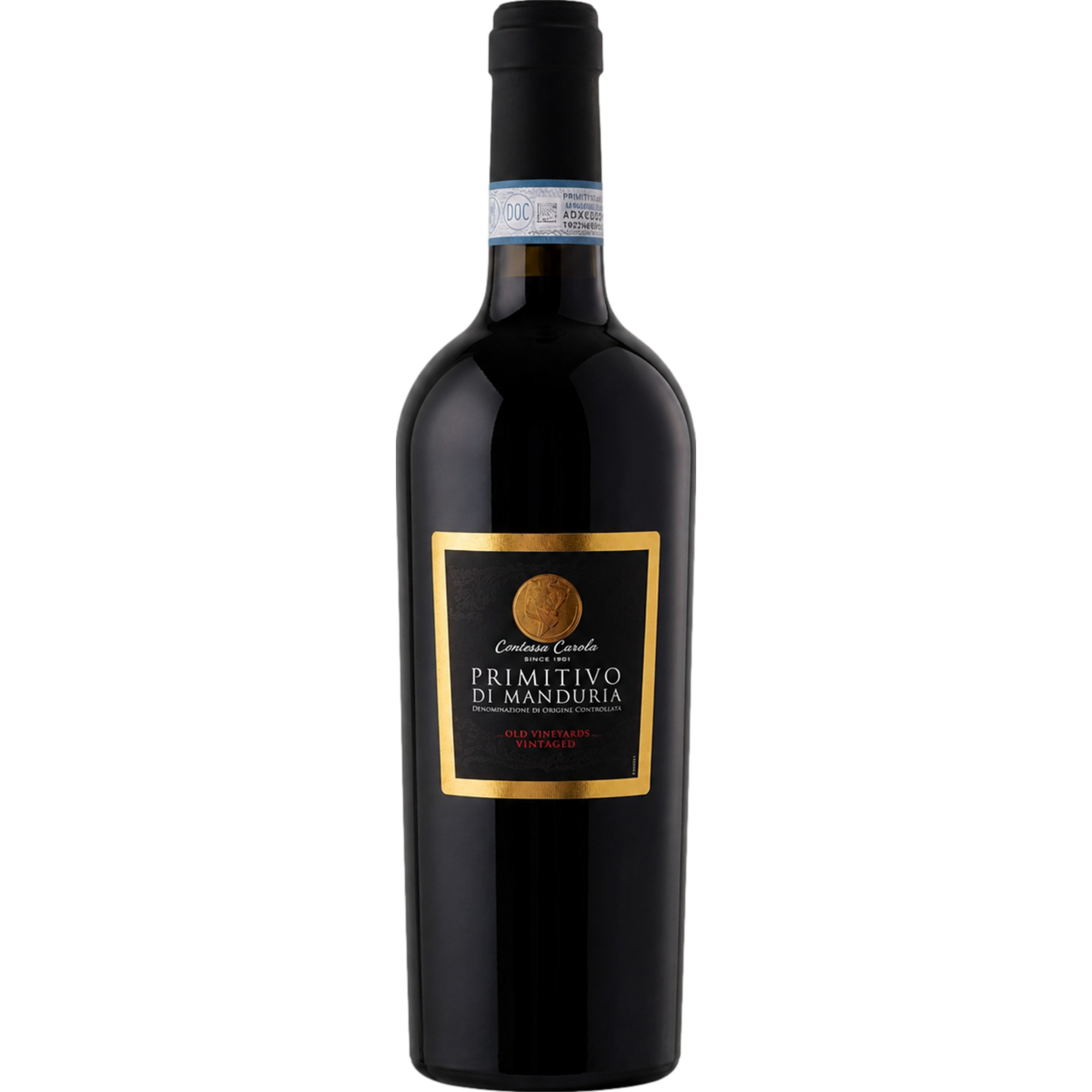 Contessa Carola Old Esteemed, Primitivo di Manduria DOC, Apulien, 2023, Rotwein