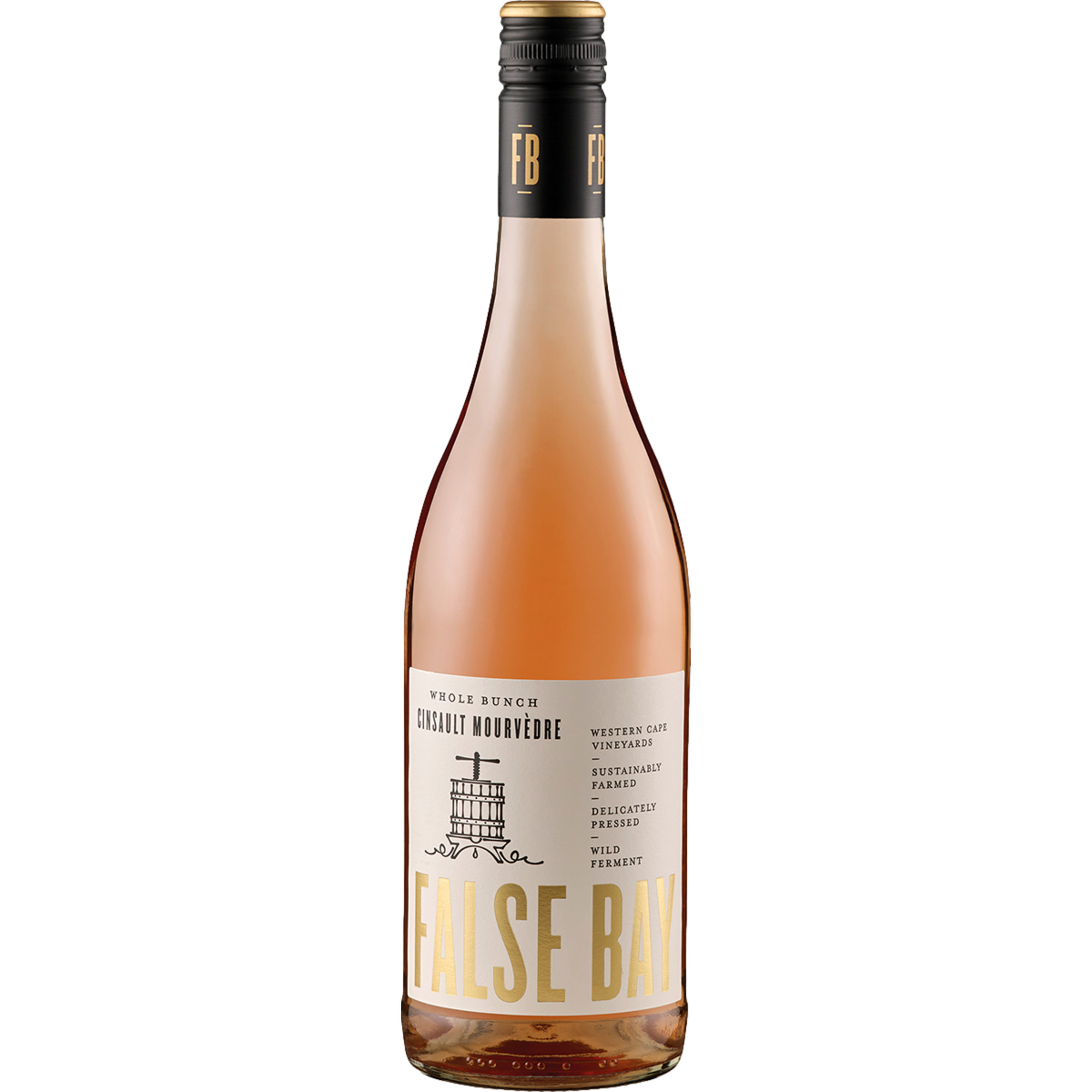 False Bay Whole Bunch Cinsault Mourvedre Rose WO Coastal Region 2025