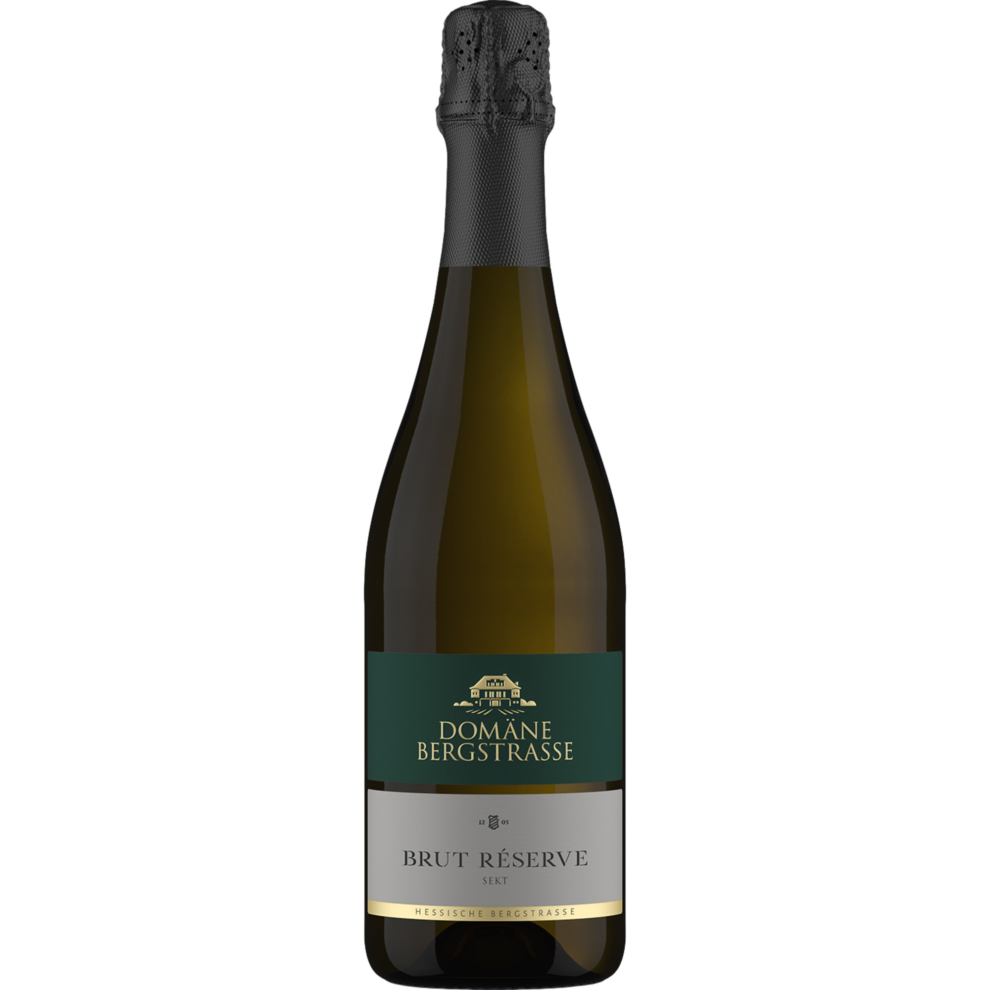 Domäne Bergstrasse Sekt Réserve, Brut, Hessische Bergstraße, Hessische Bergstraße, 2020, Schaumwein
