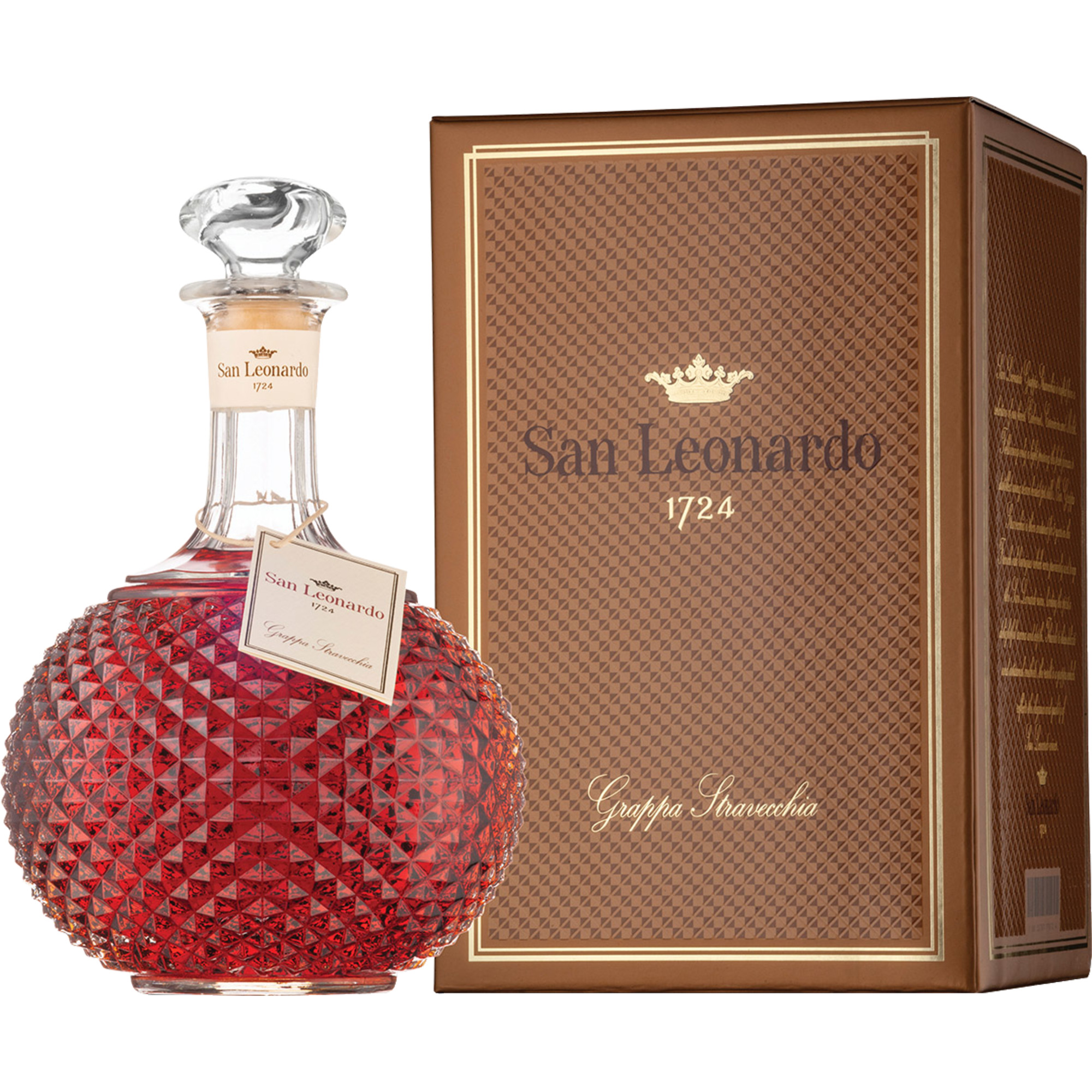 San Leonardo Grappa Bianca, 0,5 L, 45 % Vol., Geschenkverpackung, Trentino, Spirituosen