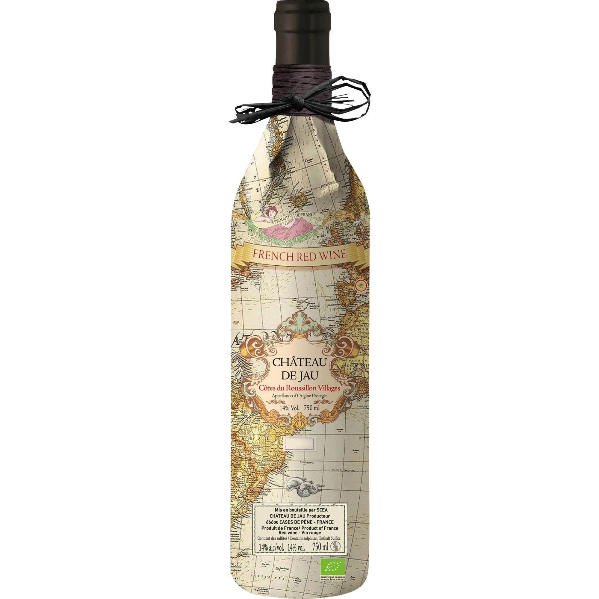 Château de Jau Carte Ancienne Rouge Bio, Côtes du Roussillon Villages AOP, Languedoc-Roussillon, 2023, Rotwein