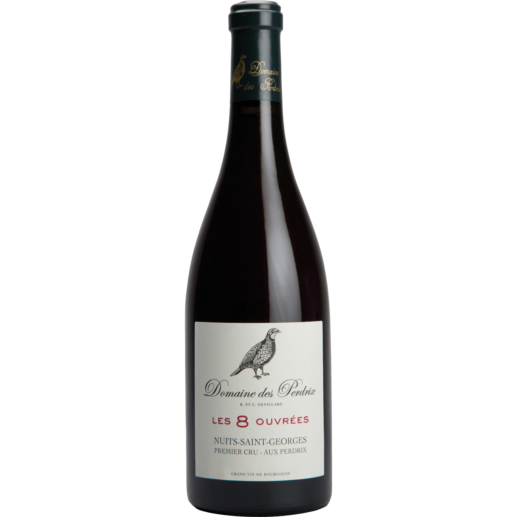 Domaine des Perdrix Les 8 Ouvrées, Nuits-Saint-Georges 1er Cru AOP, Burgund, 2021, Rotwein