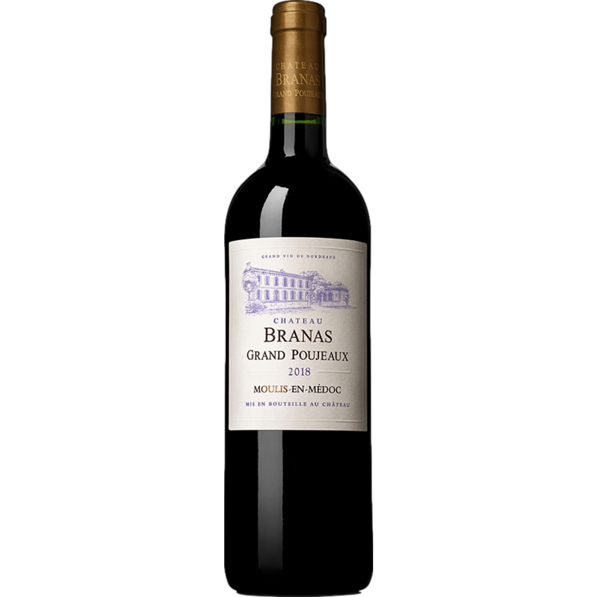 Château Branas Grand Poujeaux, Moulis AOP, Bordeaux, 2018, Rotwein