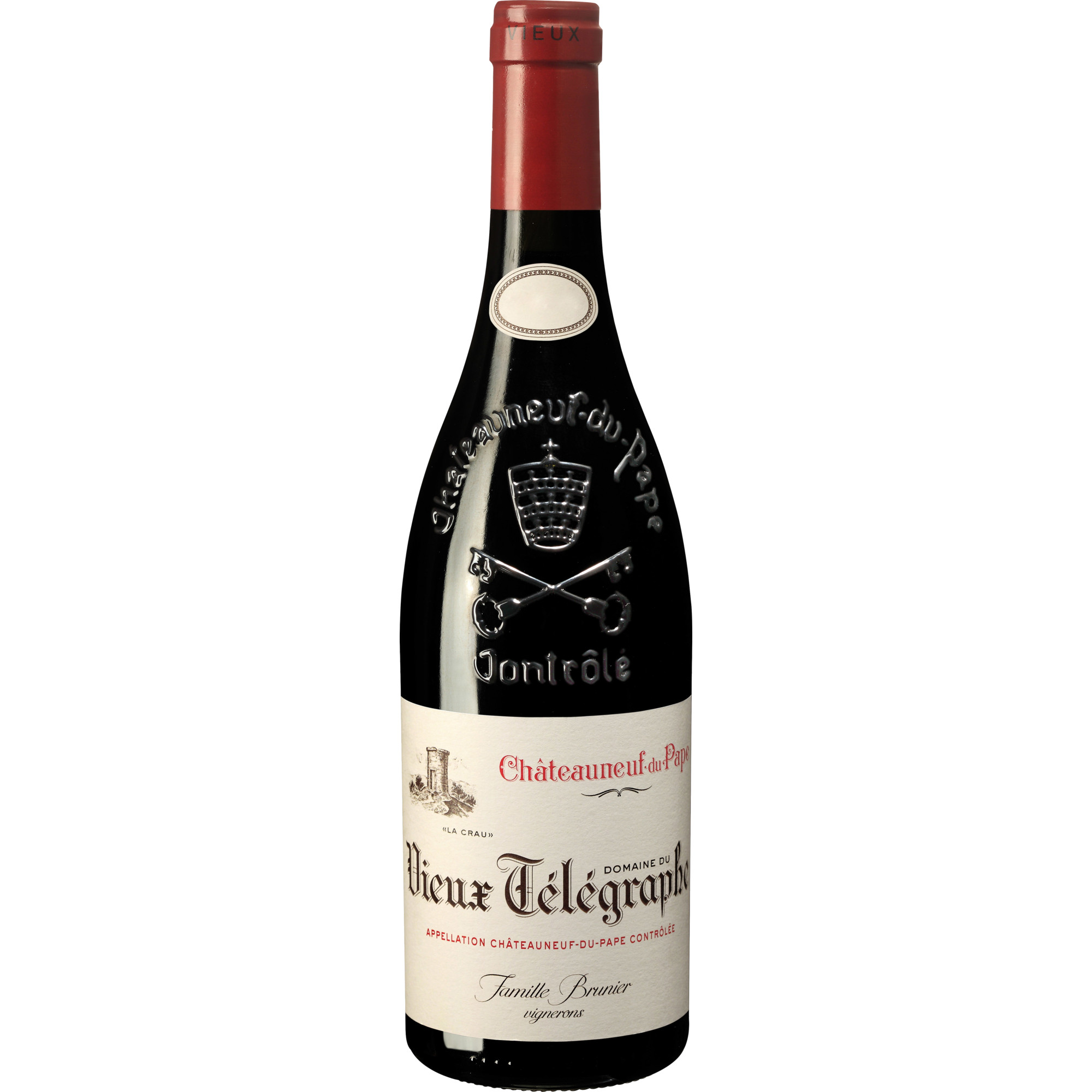 Vignobles Brunier Vieux Télégraphe, Châteauneuf-du-Pape AOP, Holzkiste, Rhône, 2023, Rotwein