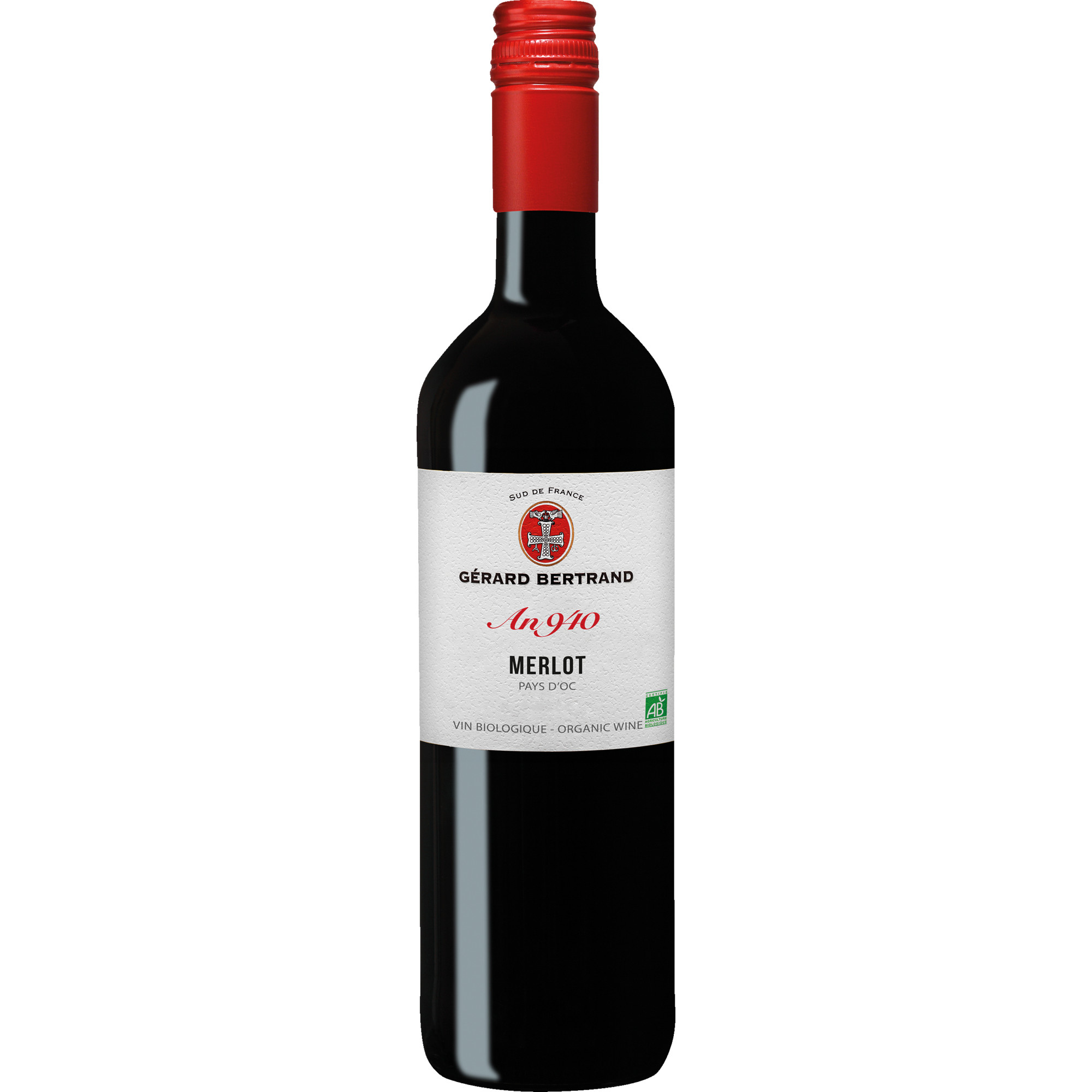 Héritage An 940 Merlot Bio, Pays d'Oc IGP, Languedoc-Roussillon, 2024, Rotwein