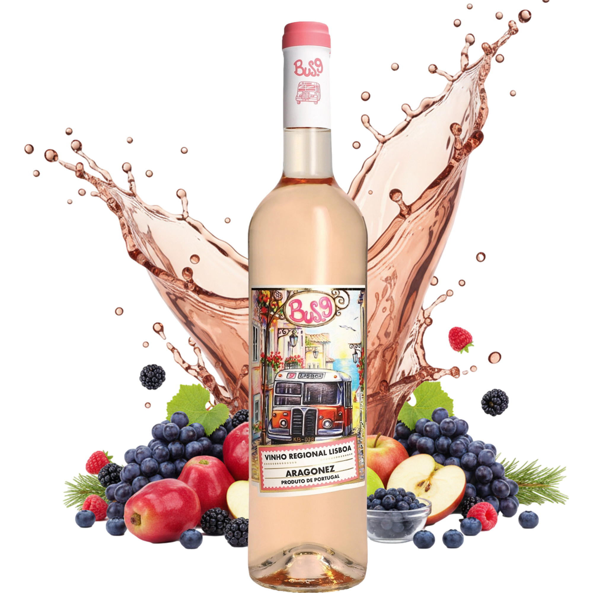 Bus 9 Rosé, Lisboa IGP, Lisboa, Roséwein