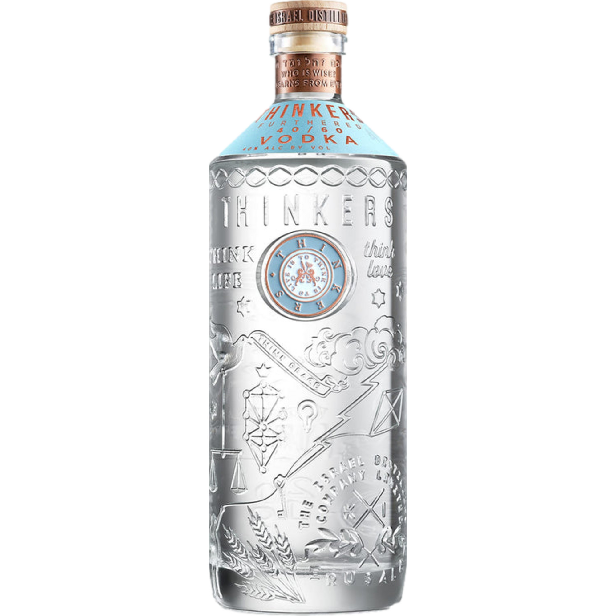 Thinkers Vodka, 0,7 L, 40 % Vol., Spirituosen