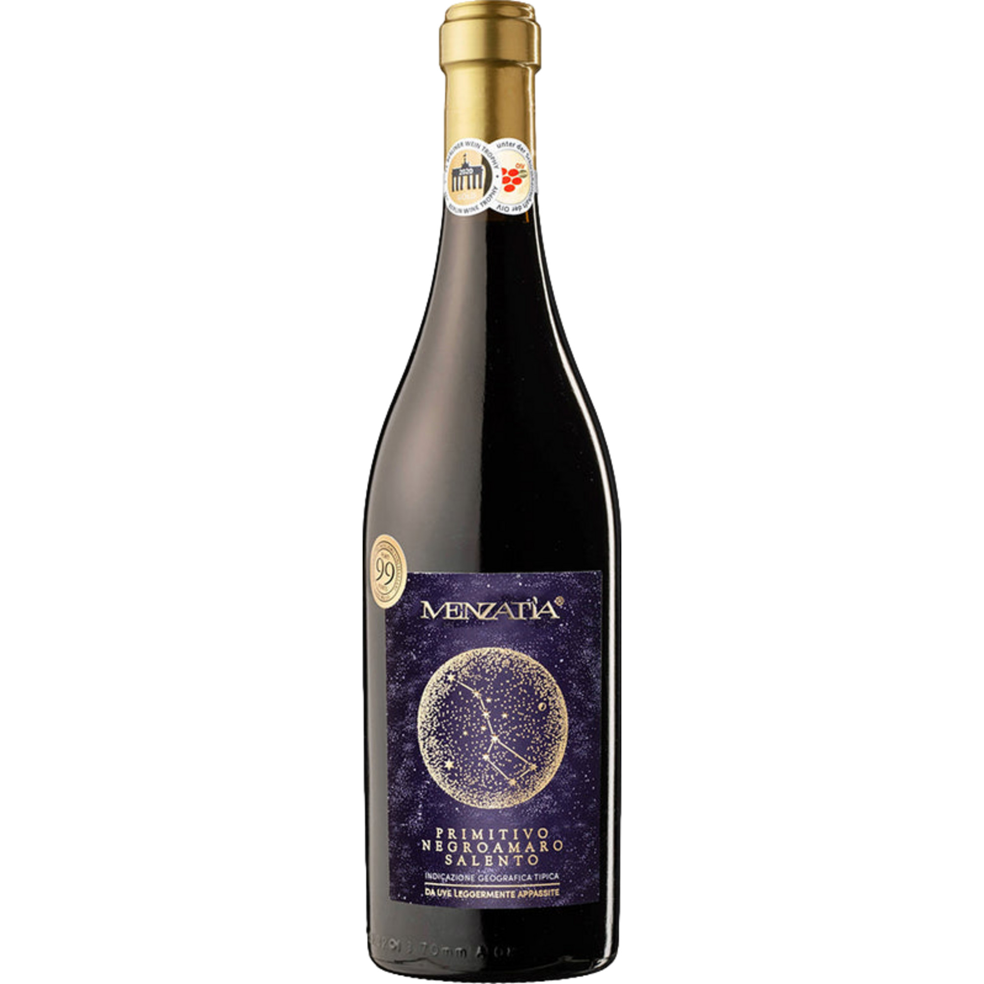 Menzatia Primitivo Negroamaro, Salento IGP, Apulien, Rotwein